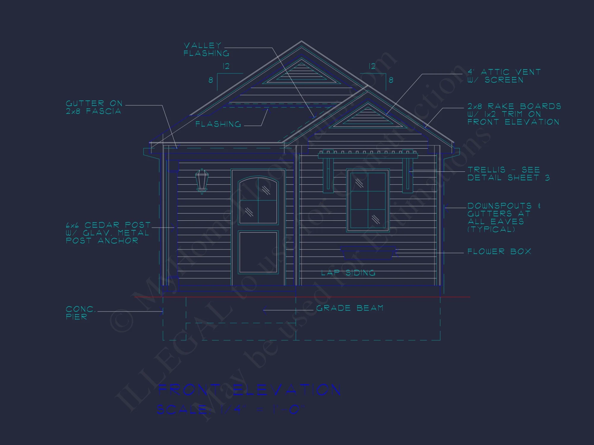 Charming Cottage-Style Floor Plan with CAD Blueprints