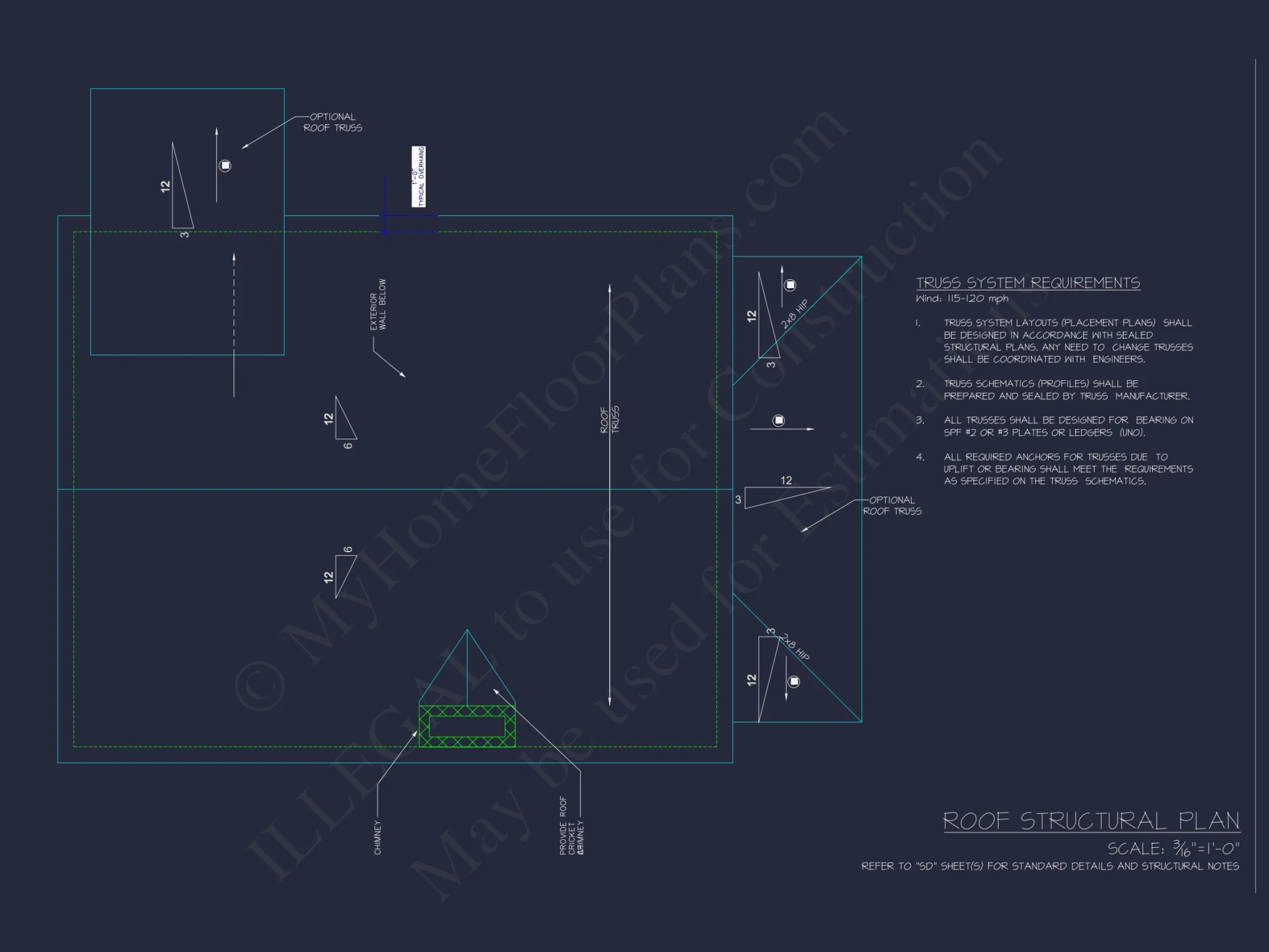 Cozy Cabin house Floor Plan with CAD Designs & Blueprint