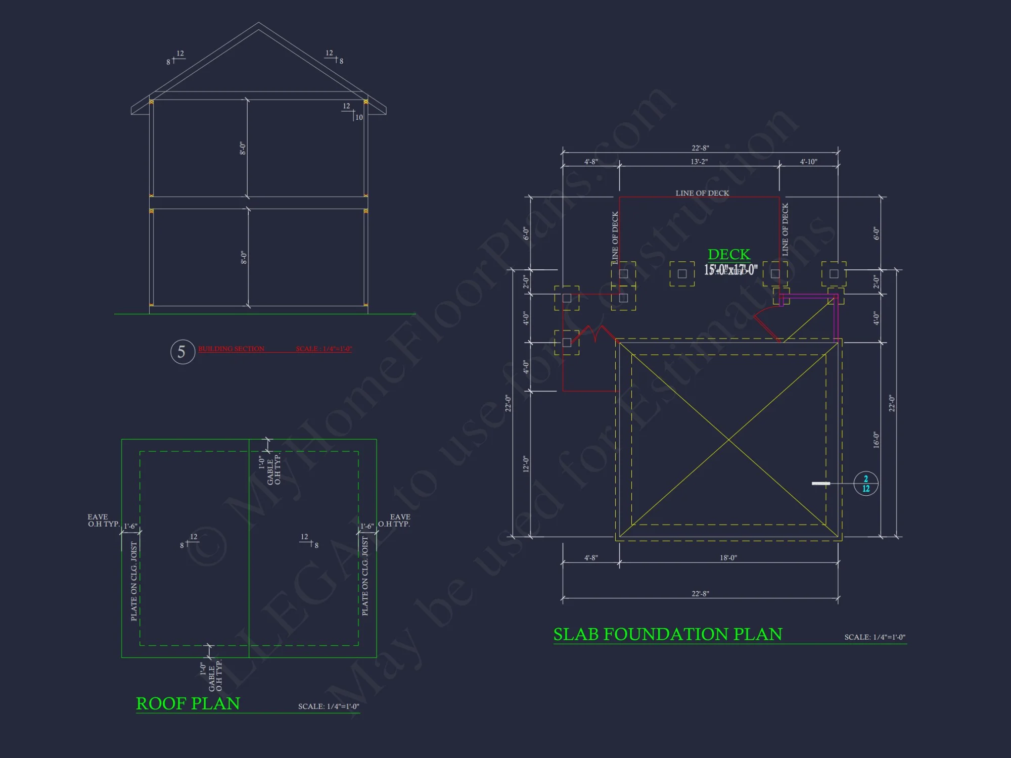 Compact house Plan with Studio & Cart Garage - CAD Designs