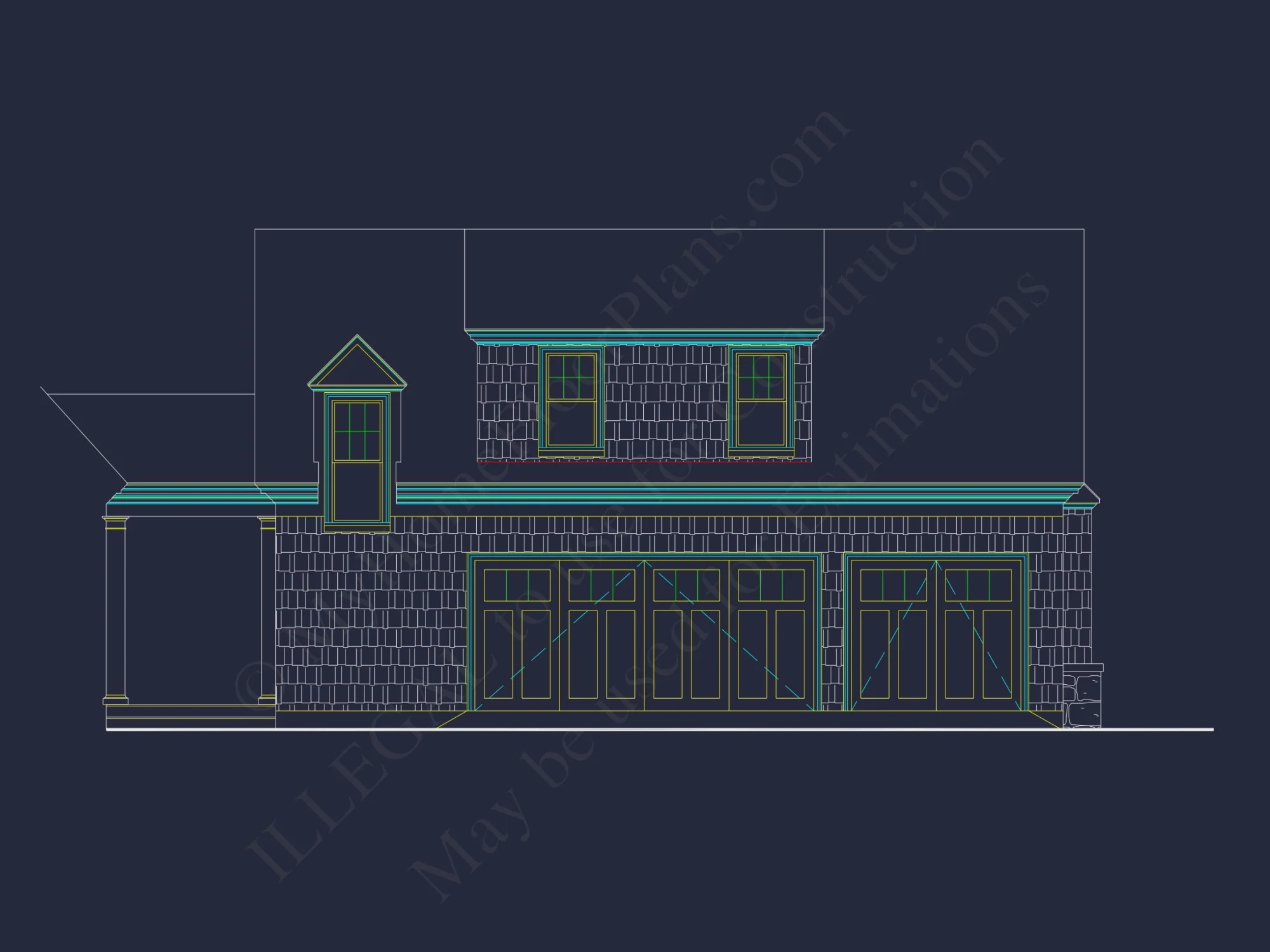 Compact house Plan with 2 Floors, Garage & Craftsman Design