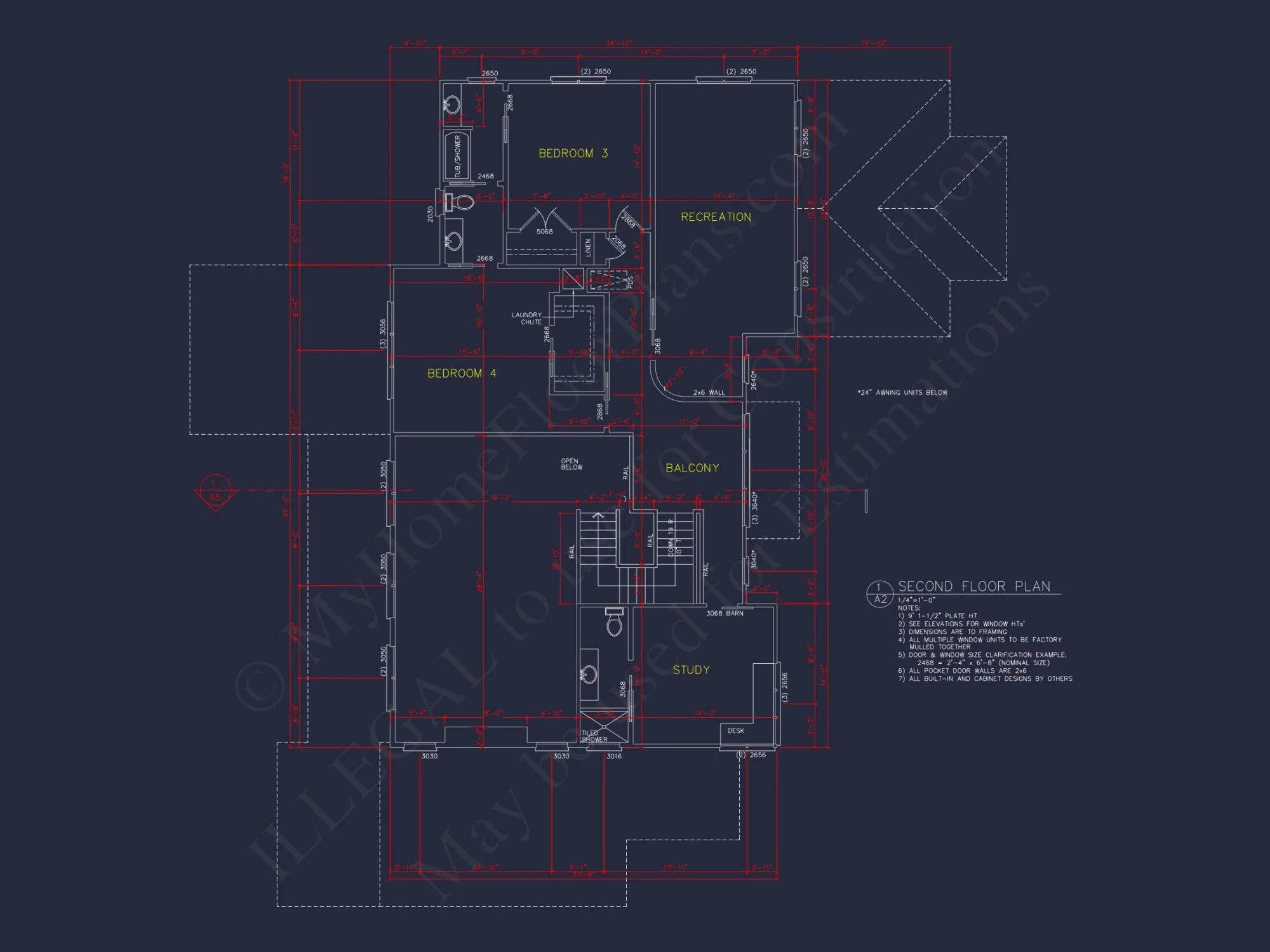 Modern Beach house Plan with Detailed CAD Architecture Designs