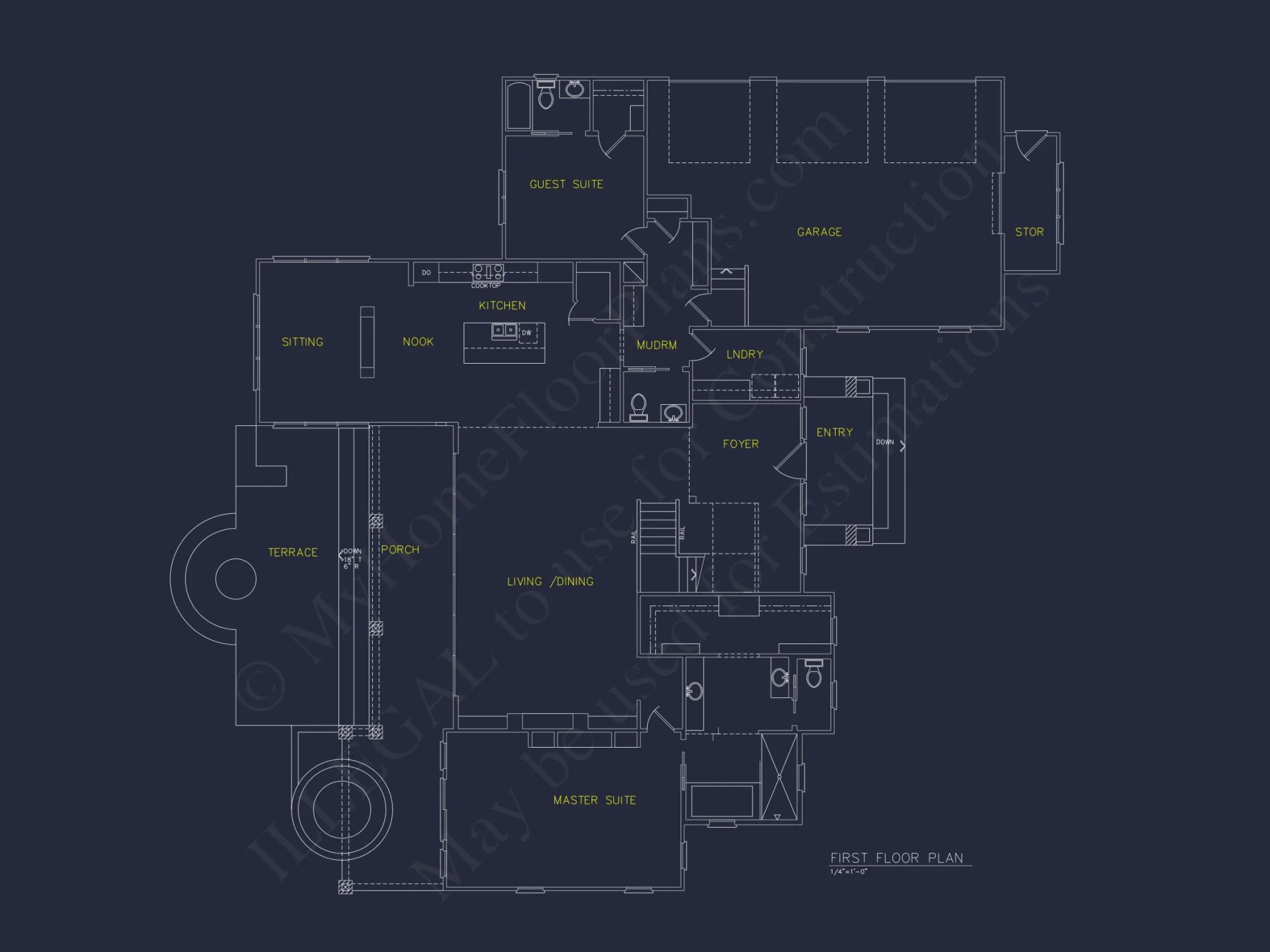 Modern Beach house Plan with Detailed CAD Architecture Designs