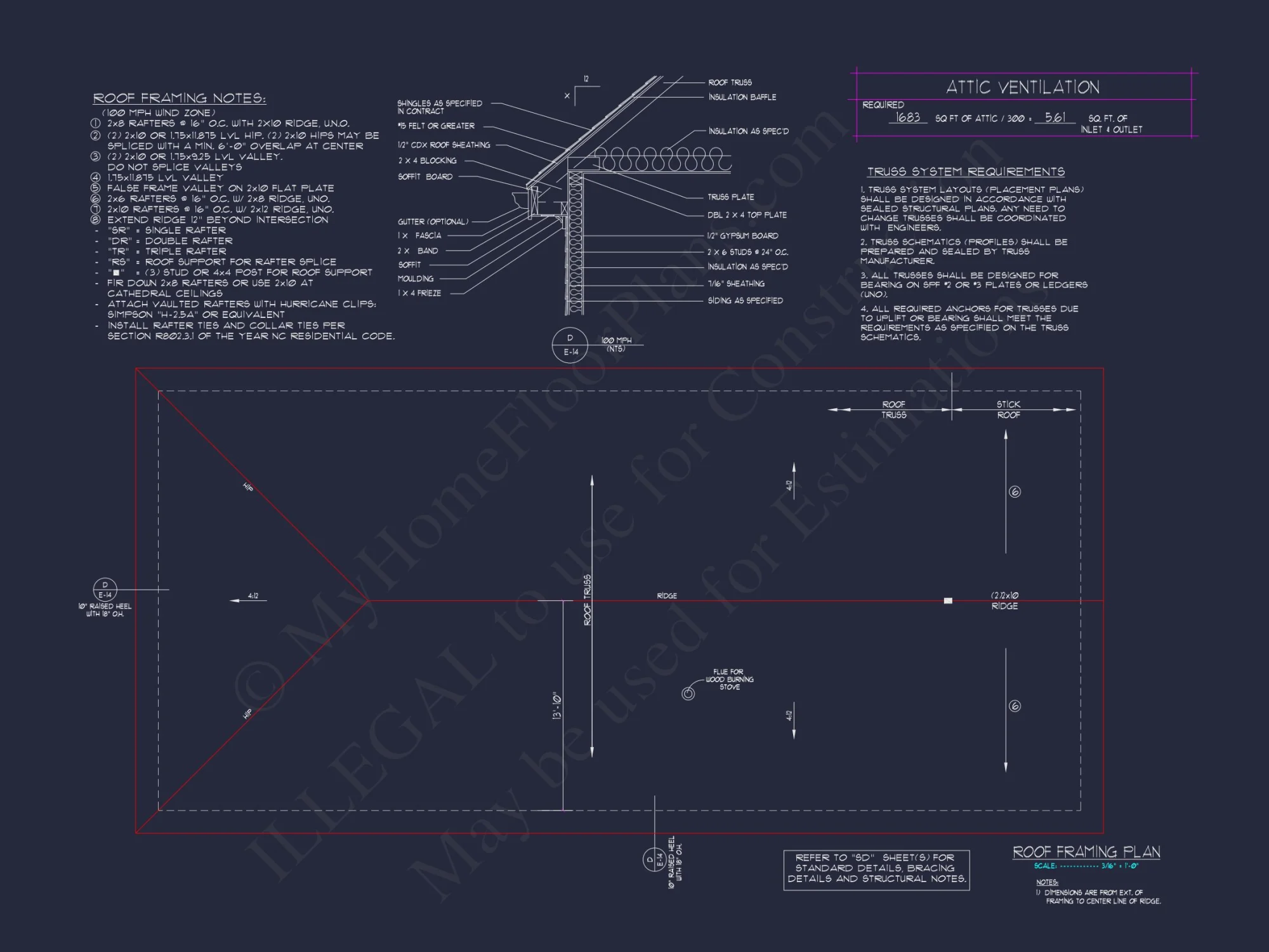 house Floor Plan with 2 Bedrooms