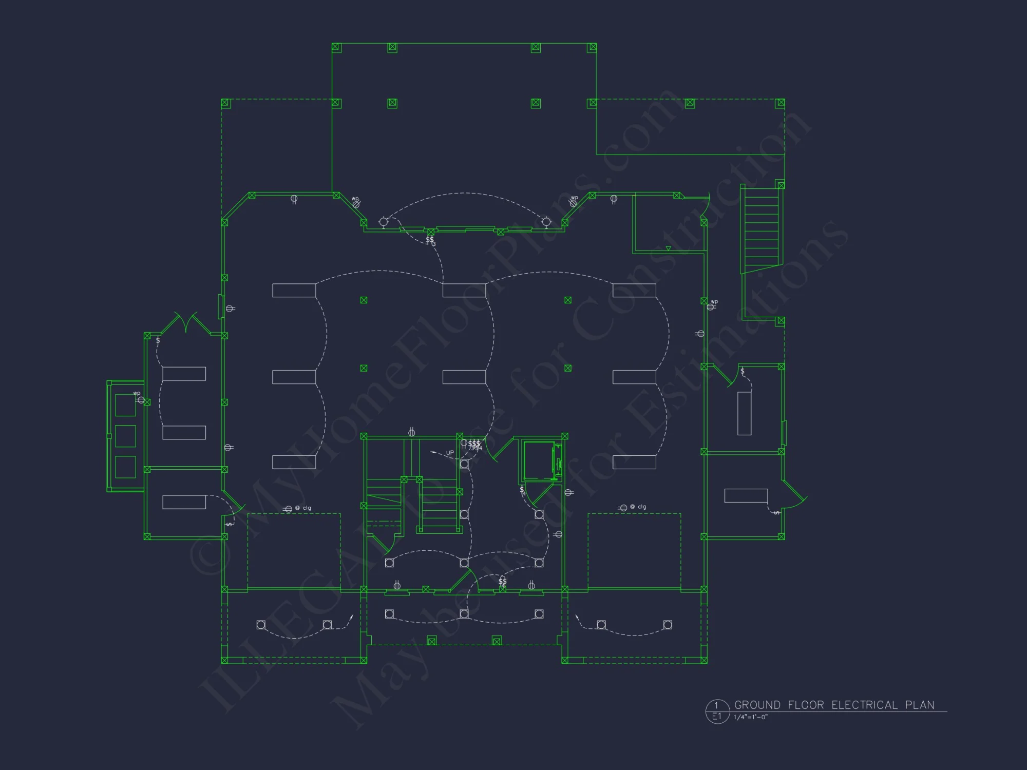 Luxury house Plan with Oversized Garage, CAD, and Blueprint Design