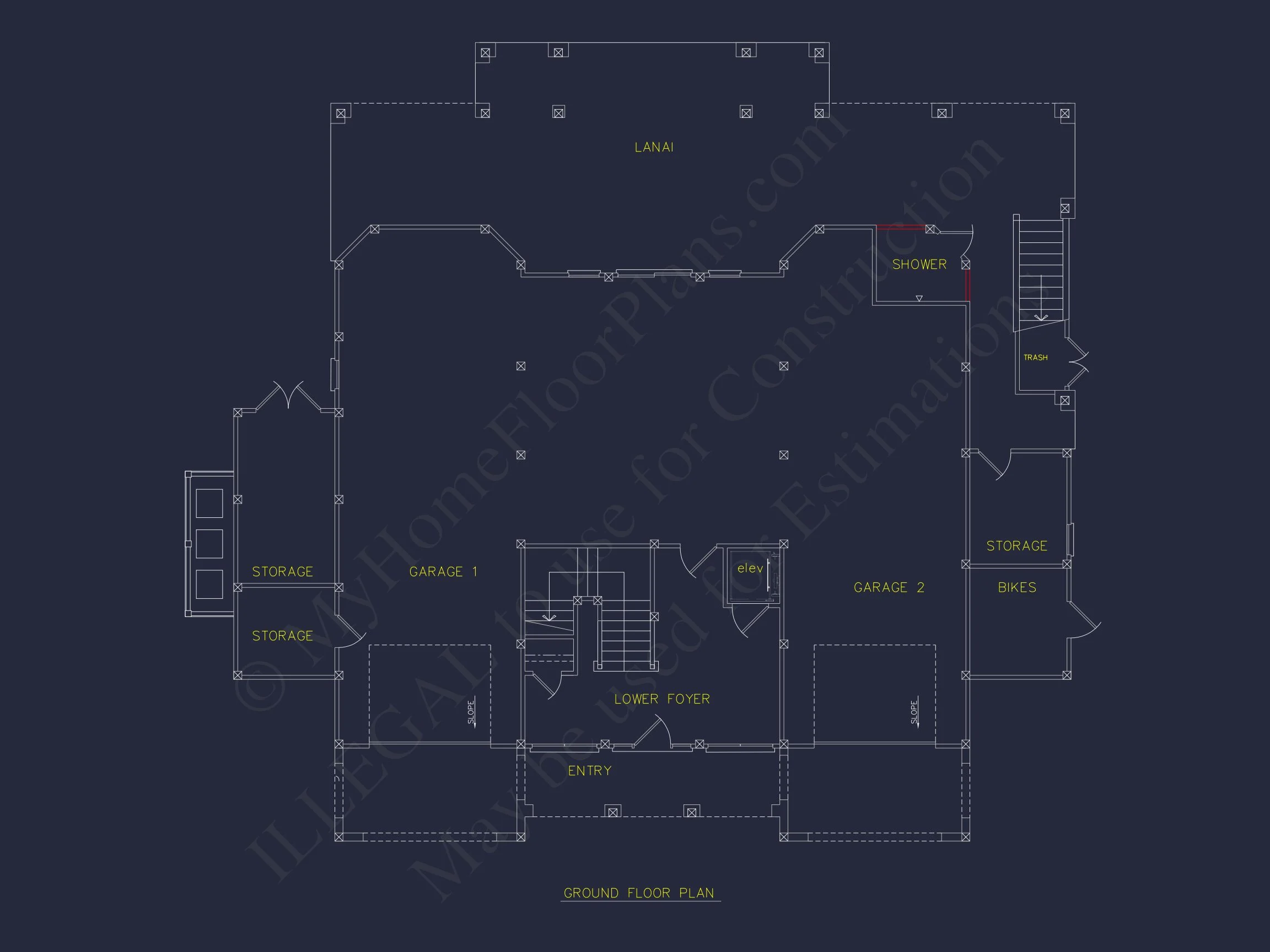 15-1339 HOUSE PLAN - Luxury House Plan with Oversized Garage, CAD, and Blueprint Design 7 Luxury house Plan with Oversized Garage, CAD, and Blueprint Design