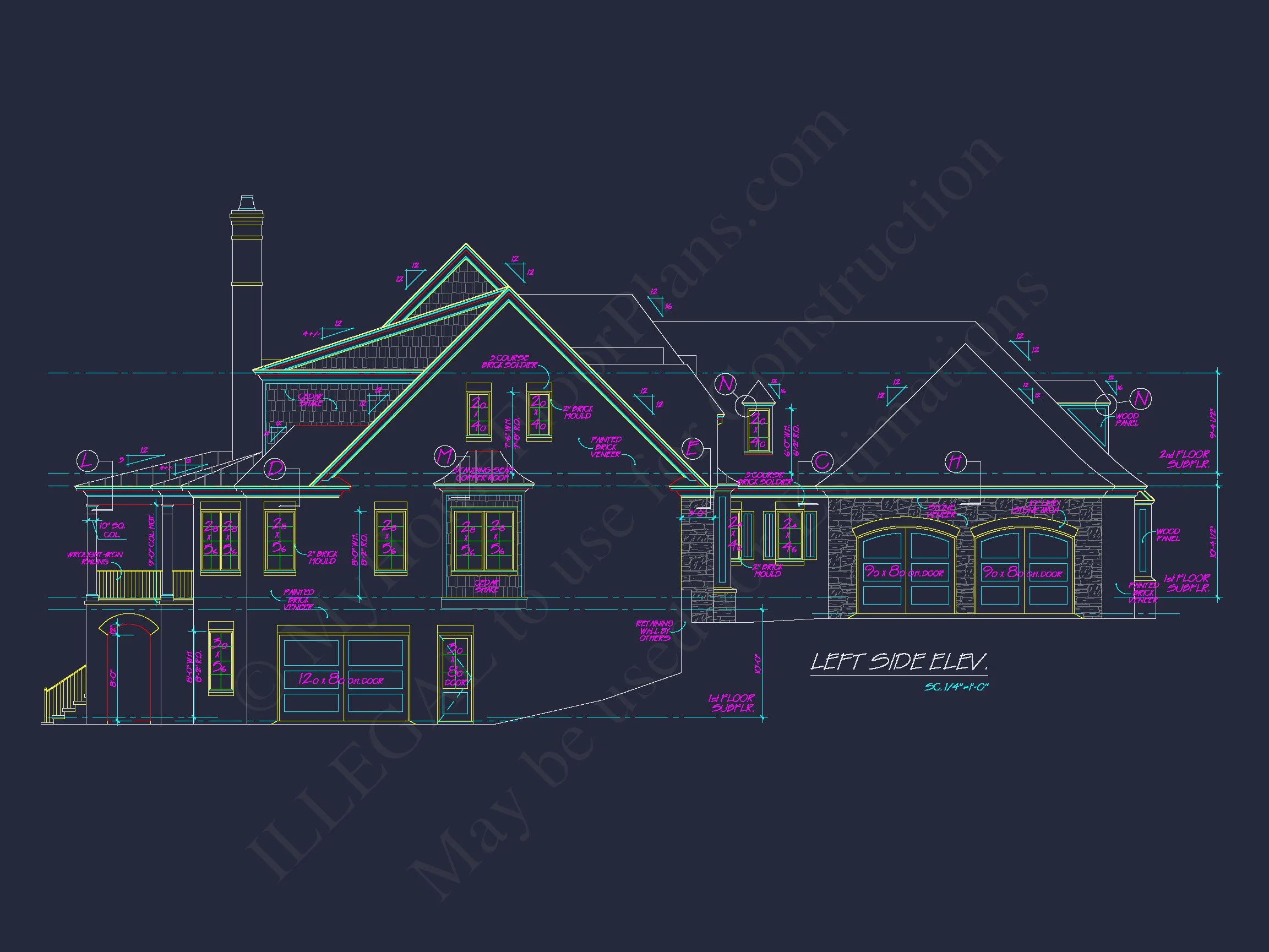 15-1167 HOUSE PLAN - European 3-Story 5-Bed House Plan: 5688 Sq Ft Blueprint 9 European 3-Story 5-Bed house Plan: 5688 Sq Ft Blueprint