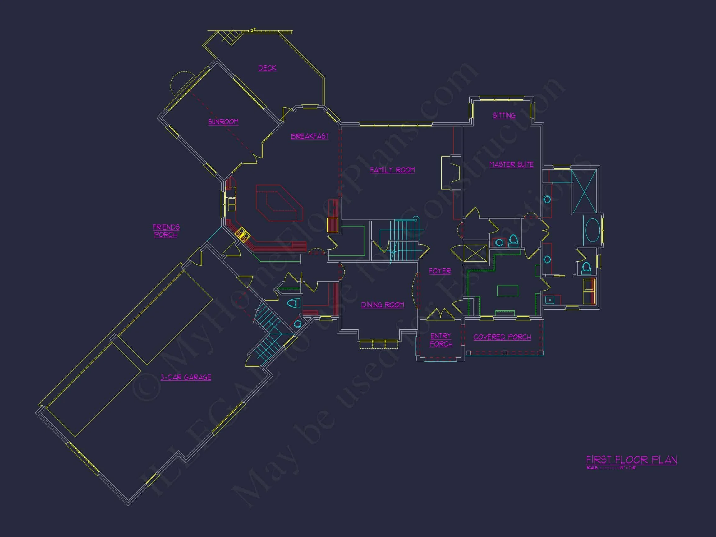 14-1935 HOUSE PLAN - Elegant House Plan with 2-Story CAD Designs & Blueprint 5 Elegant house Plan with 2-Story CAD Designs & Blueprint