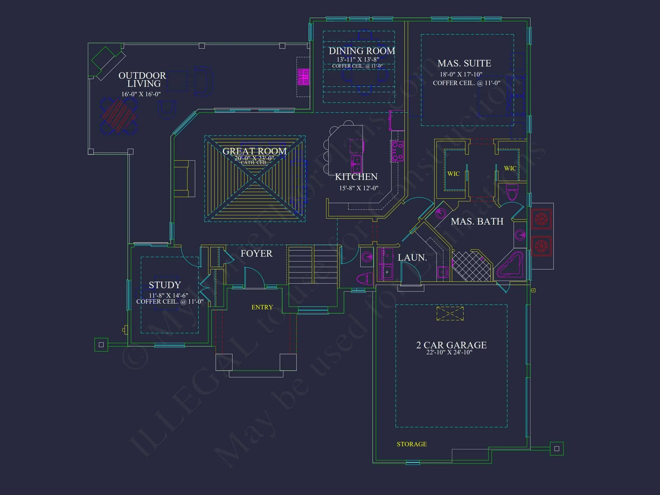 14-1819 HOUSE PLAN - Custom House Plan with Luxury Design Features and CAD Blueprints 6 Custom house Plan with Luxury Design Features and CAD Blueprints