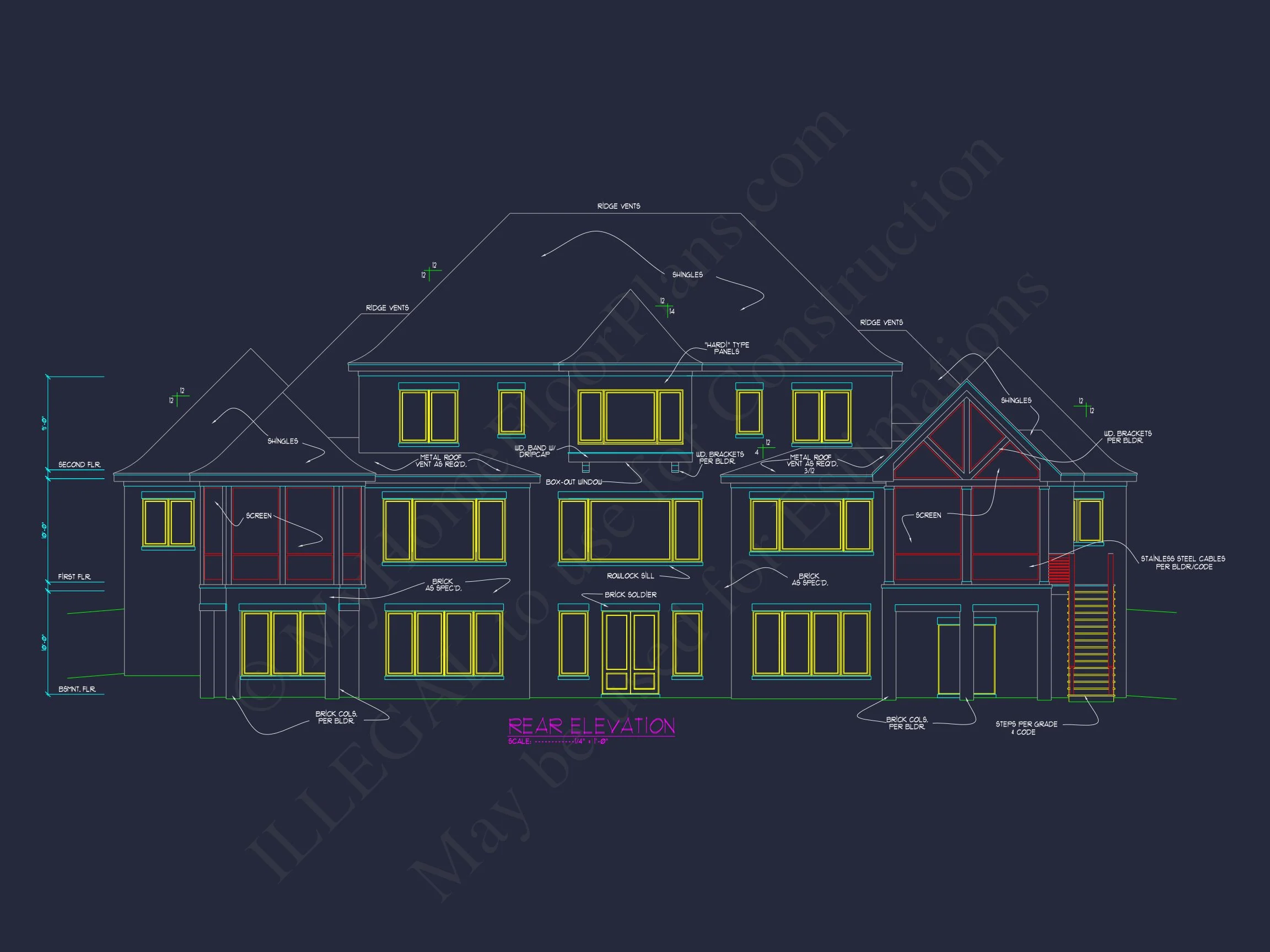 14-1690 HOUSE PLAN - Luxe House Floor Plan with Architectural Designs and CAD Blueprint 3 Luxe house Floor Plan with Architectural Designs and CAD Blueprint