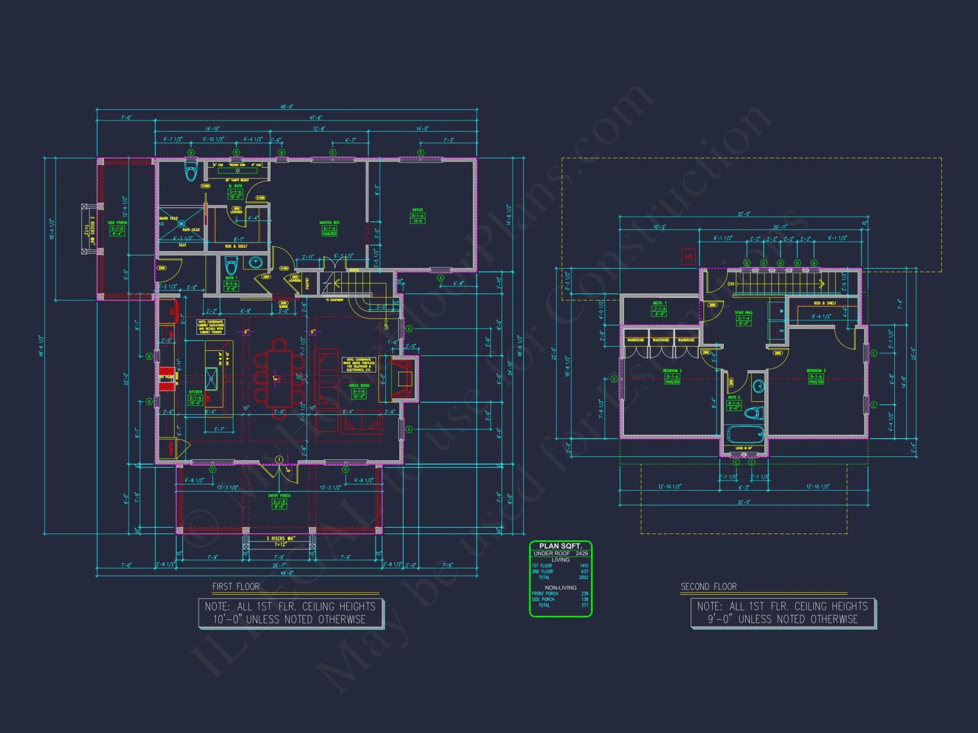 2 Story house Design CAD Blueprint