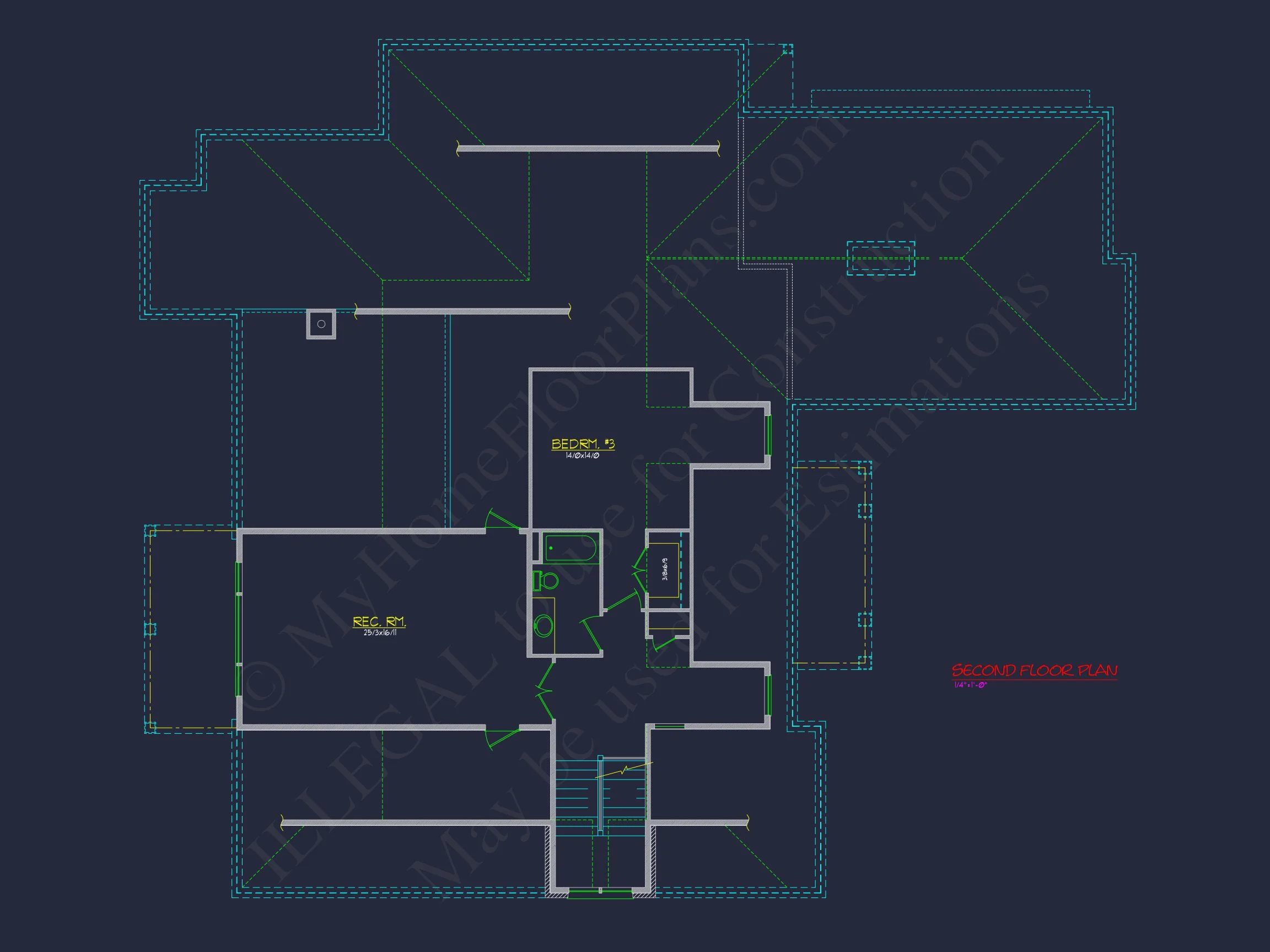 14-1317 POOL HOUSE - Modern Pool House Plan with Garage and Open Floor Layout 10 Modern Pool House Plan with Garage and Open Floor Layout