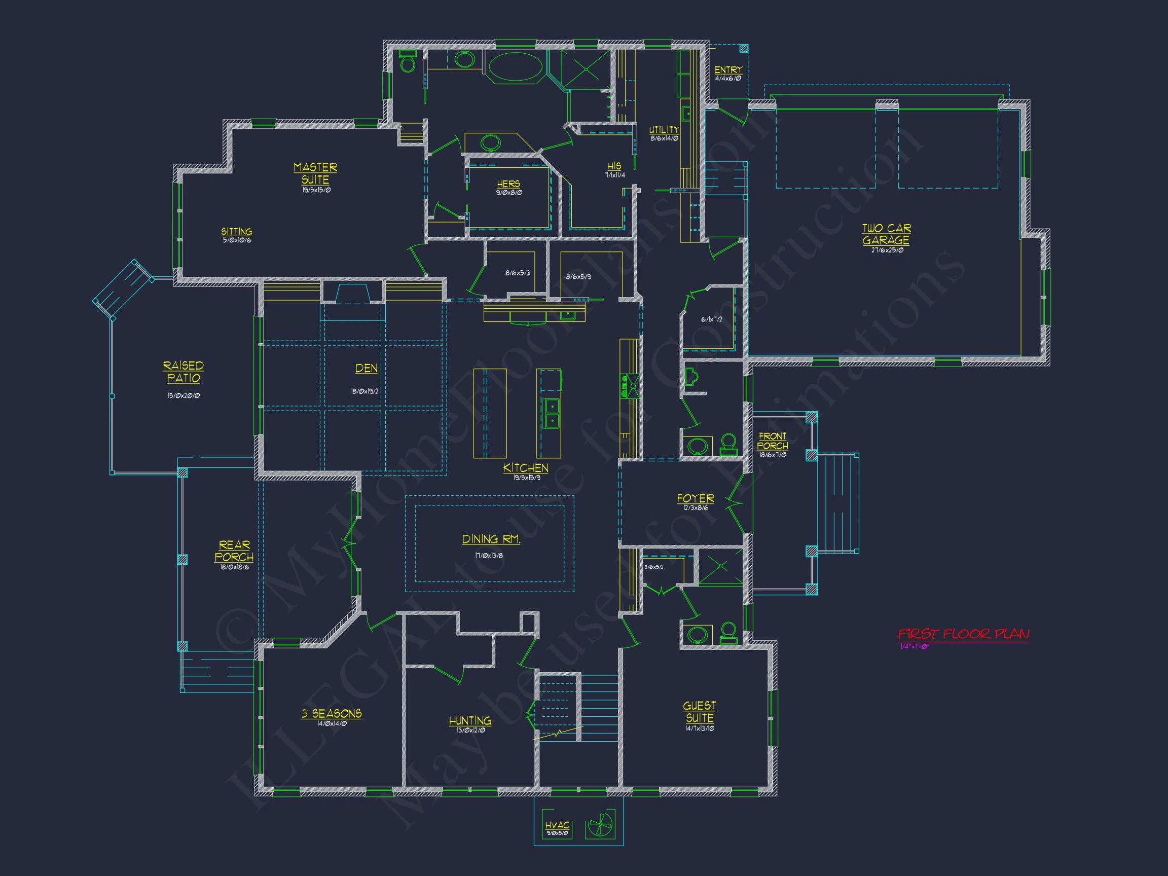 14-1317 POOL HOUSE - Modern Pool House Plan with Garage and Open Floor Layout 9 Modern Pool House Plan with Garage and Open Floor Layout