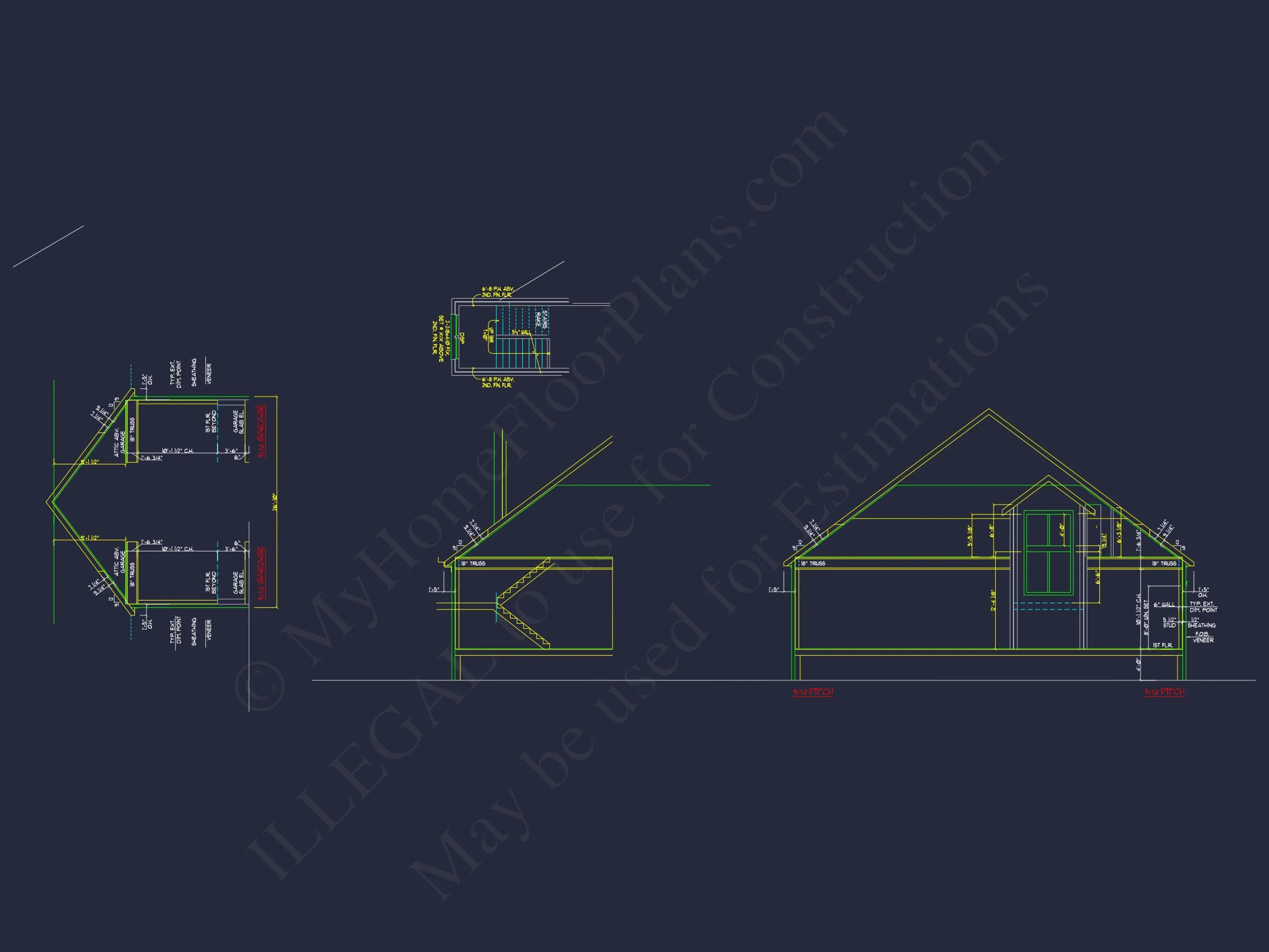 14-1317 POOL HOUSE - Modern Pool House Plan with Garage and Open Floor Layout 8 Modern Pool House Plan with Garage and Open Floor Layout