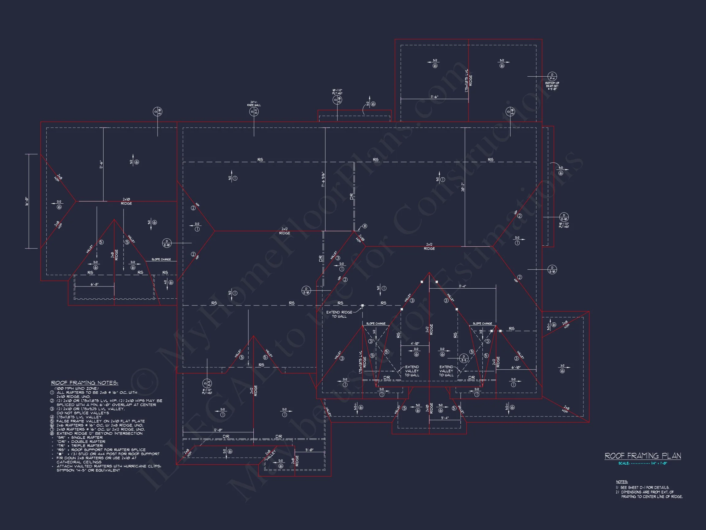 14-1088 HOUSE PLAN - Elegant 2.5-Story House Blueprint with CAD Designs & Floor Plans 51 Elegant 2.5-Story house Blueprint with CAD Designs & Floor Plans