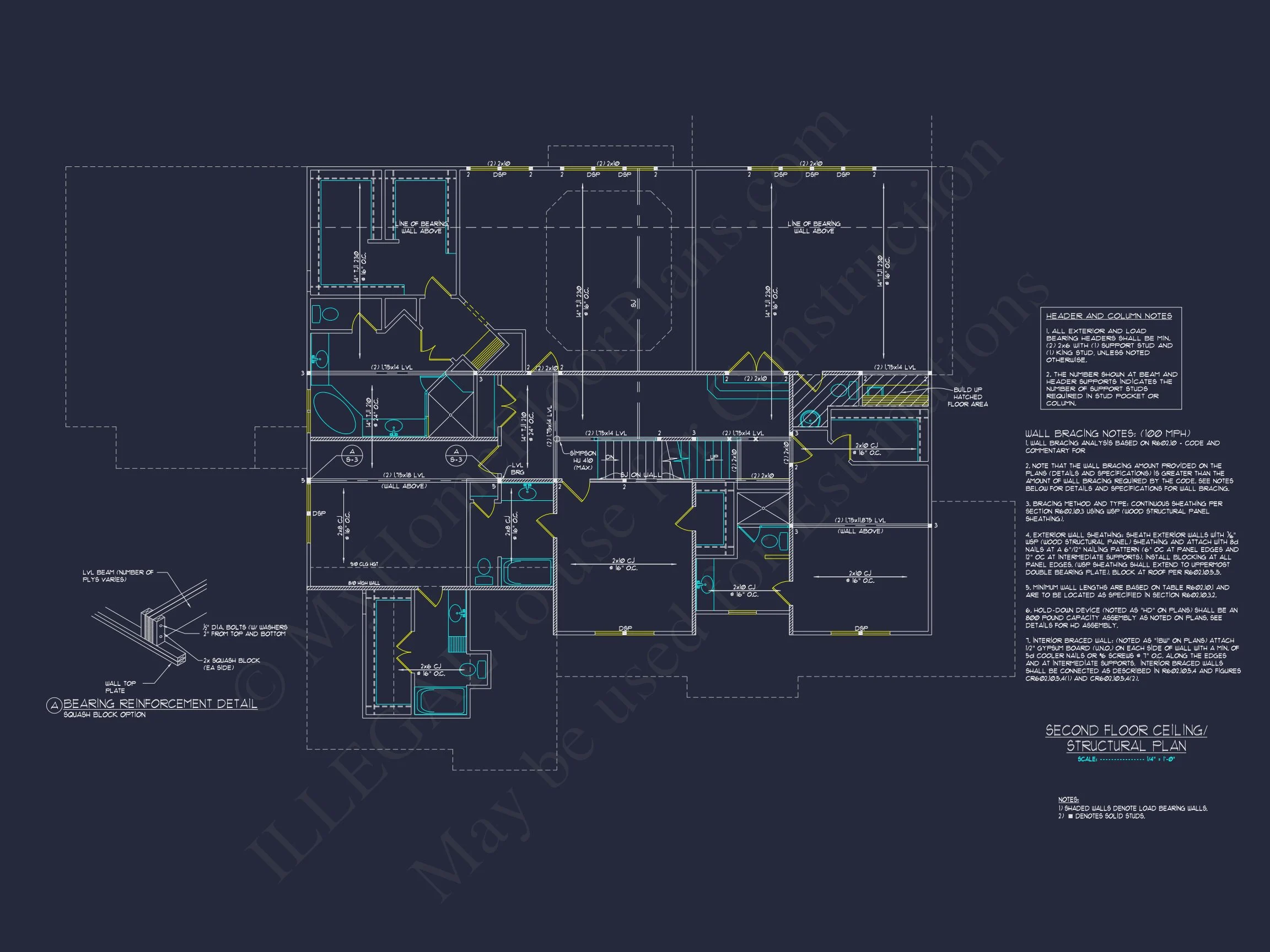 14-1088 HOUSE PLAN - Elegant 2.5-Story House Blueprint with CAD Designs & Floor Plans 49 Elegant 2.5-Story house Blueprint with CAD Designs & Floor Plans