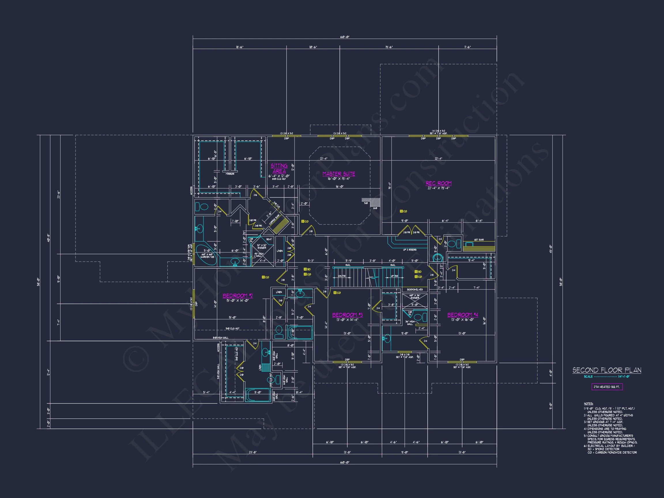 14-1088 HOUSE PLAN - Elegant 2.5-Story House Blueprint with CAD Designs & Floor Plans 44 Elegant 2.5-Story house Blueprint with CAD Designs & Floor Plans