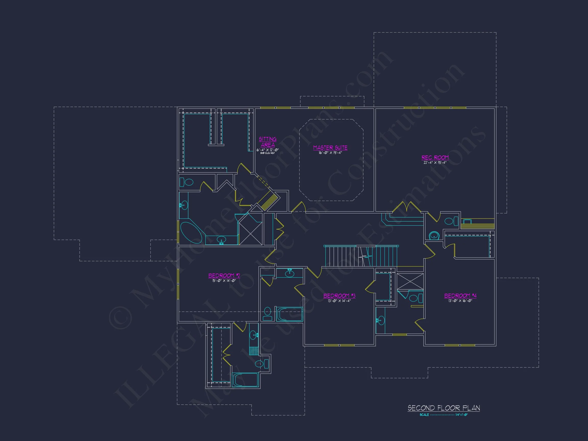 14-1088 HOUSE PLAN - Elegant 2.5-Story House Blueprint with CAD Designs & Floor Plans 43 Elegant 2.5-Story house Blueprint with CAD Designs & Floor Plans
