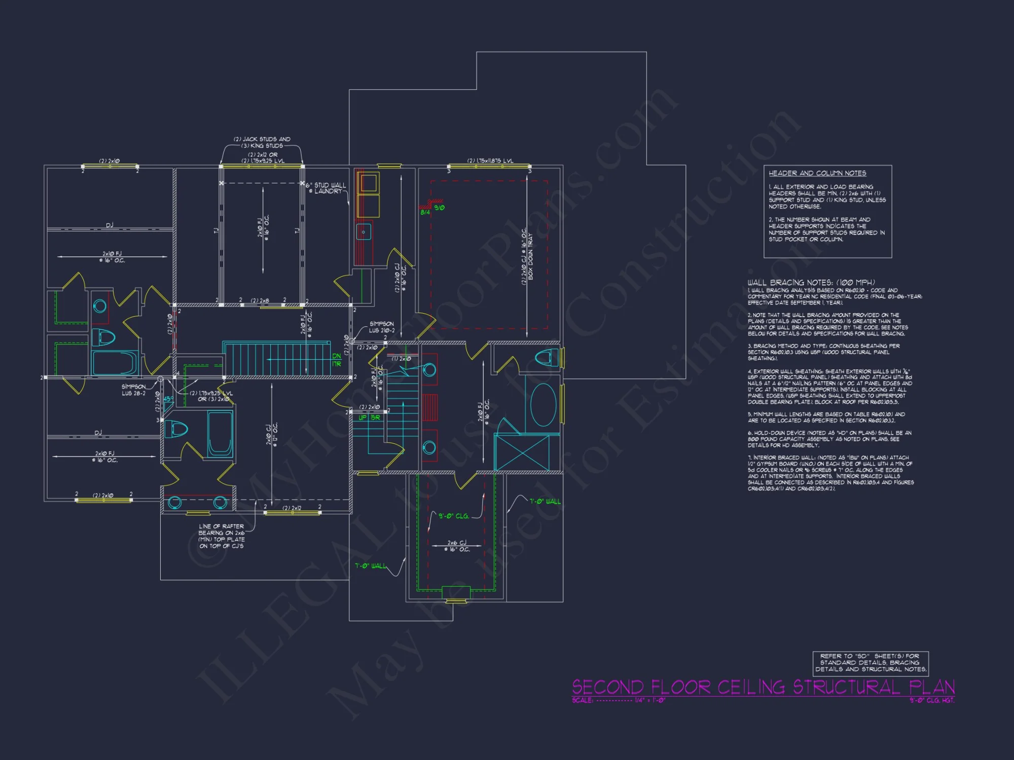 Versatile 2.5 Story house Floor Plan with CAD Designs