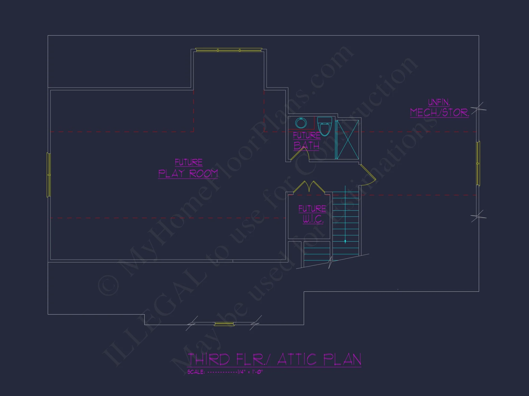 Versatile 2.5 Story house Floor Plan with CAD Designs