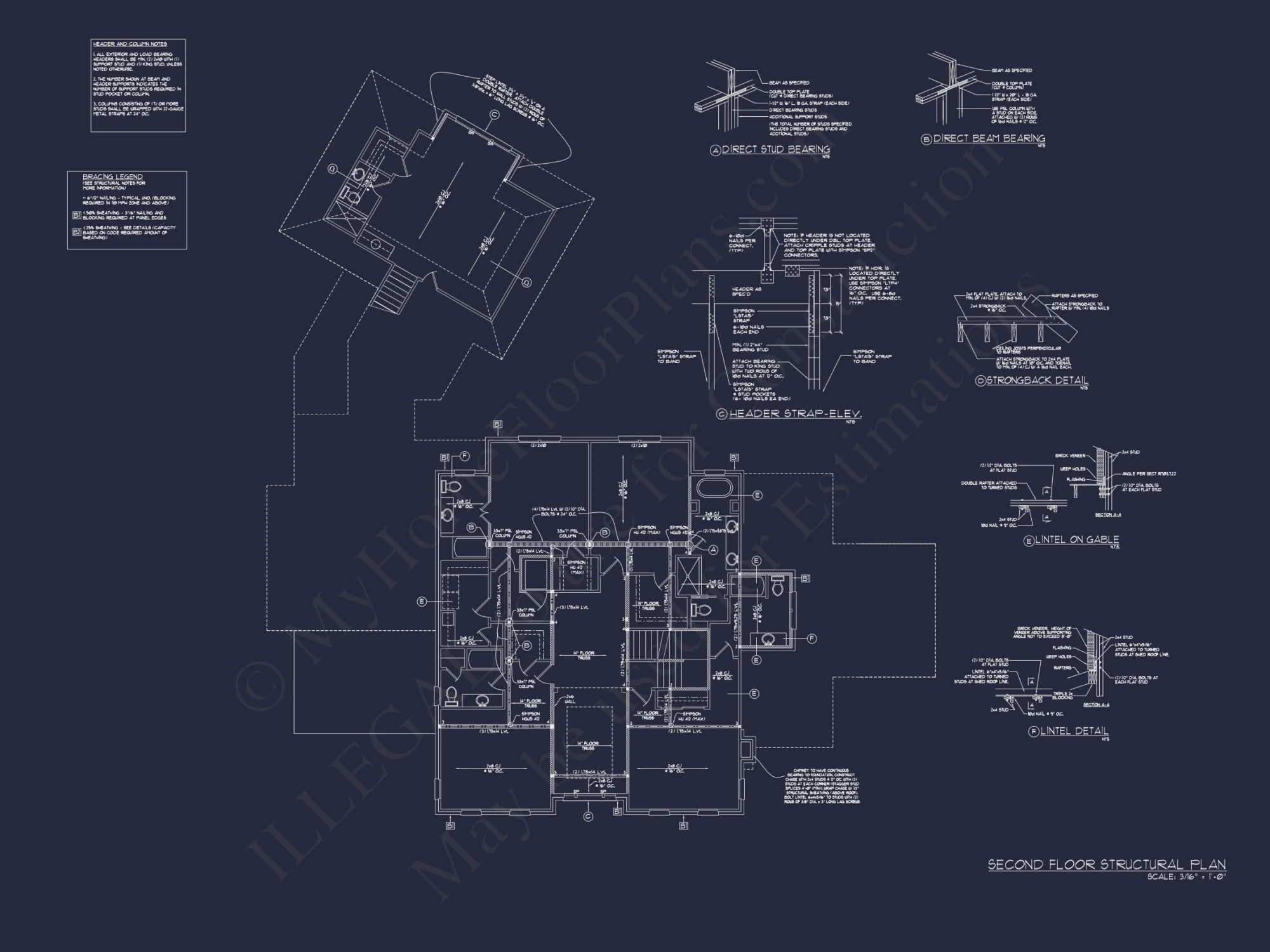 Luxury house Plan with CAD Designs, 3 Floors & 5 Bedrooms