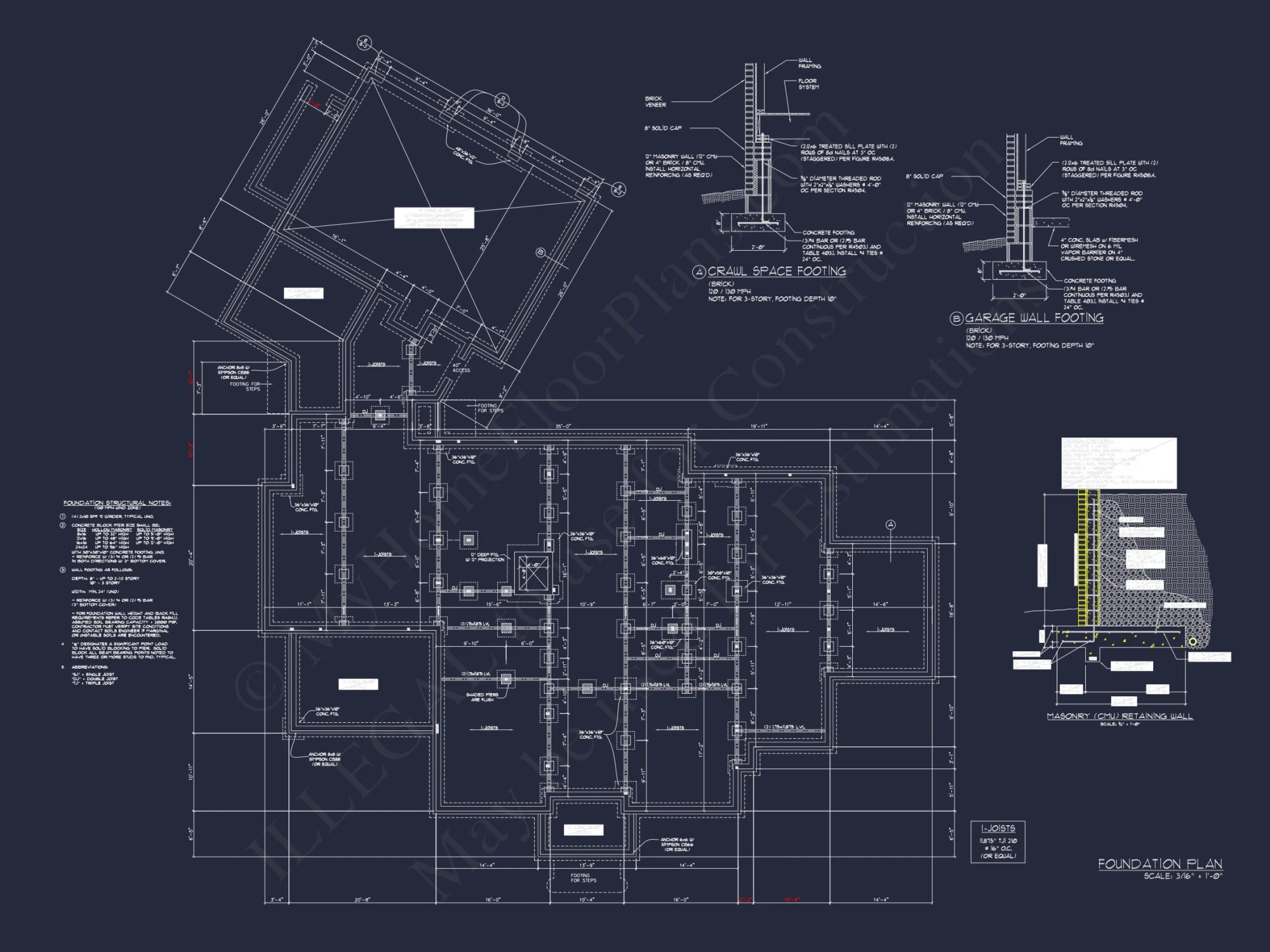 Luxury house Plan with CAD Designs, 3 Floors & 5 Bedrooms