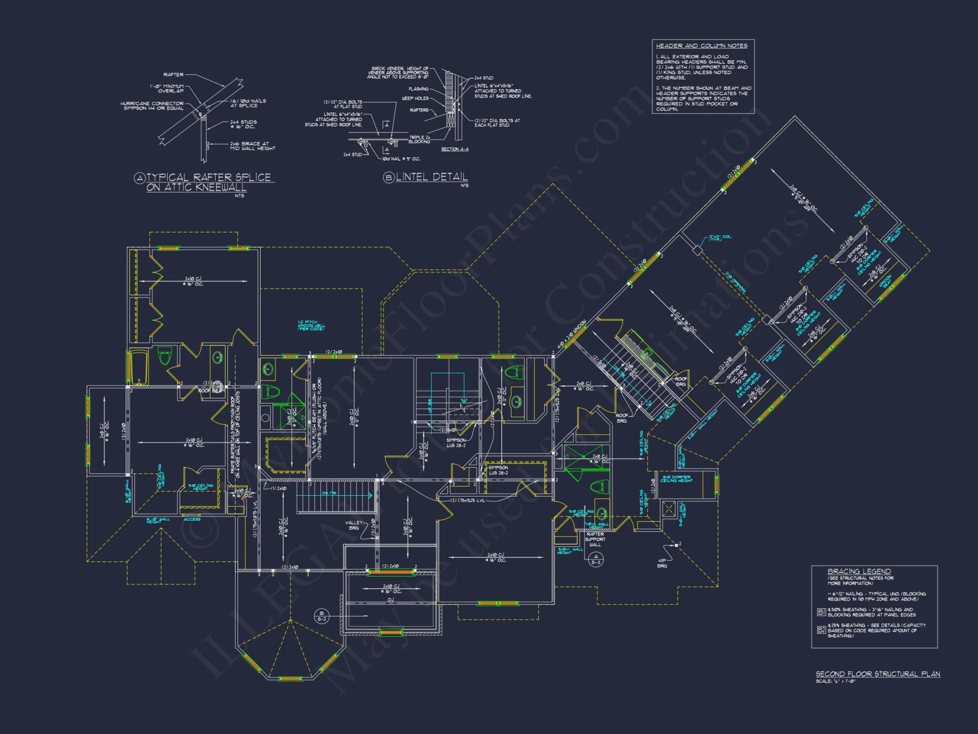 Luxury house Plan with Detailed Floor Plan, CAD, and Blueprint Designs