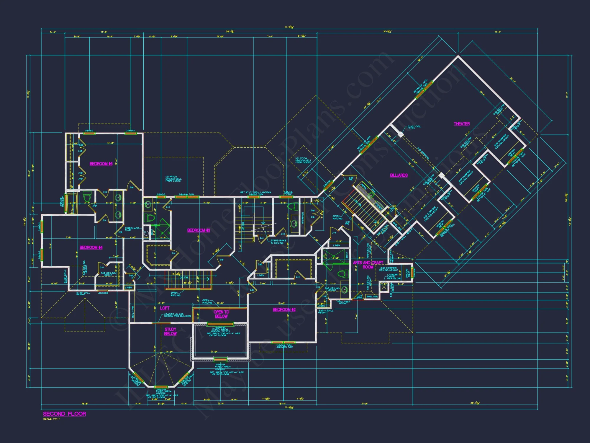 Luxury house Plan with Detailed Floor Plan, CAD, and Blueprint Designs