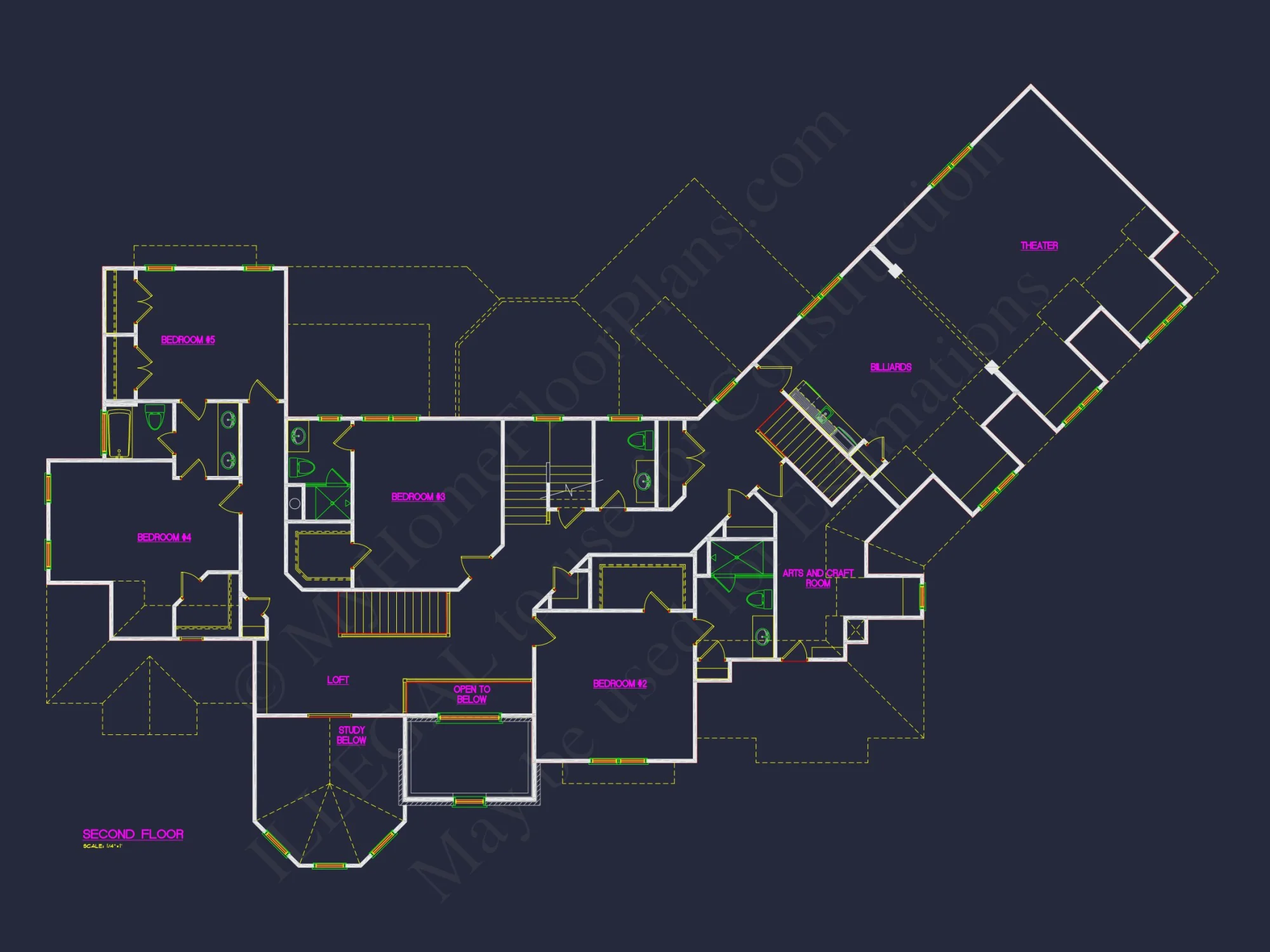 Luxury house Plan with Detailed Floor Plan, CAD, and Blueprint Designs