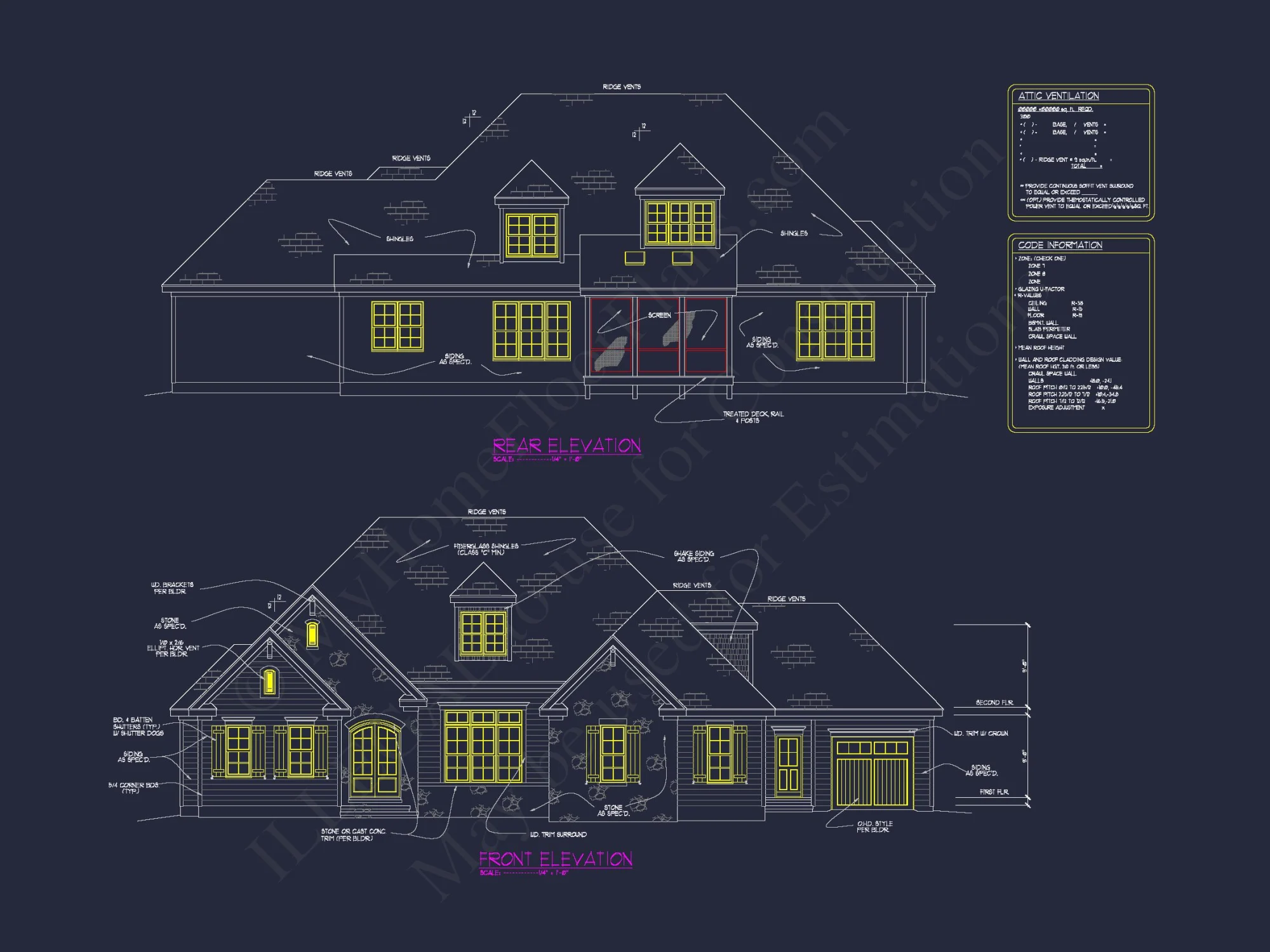Craftsman house Plan with 2-Story Design and Spacious Blueprint