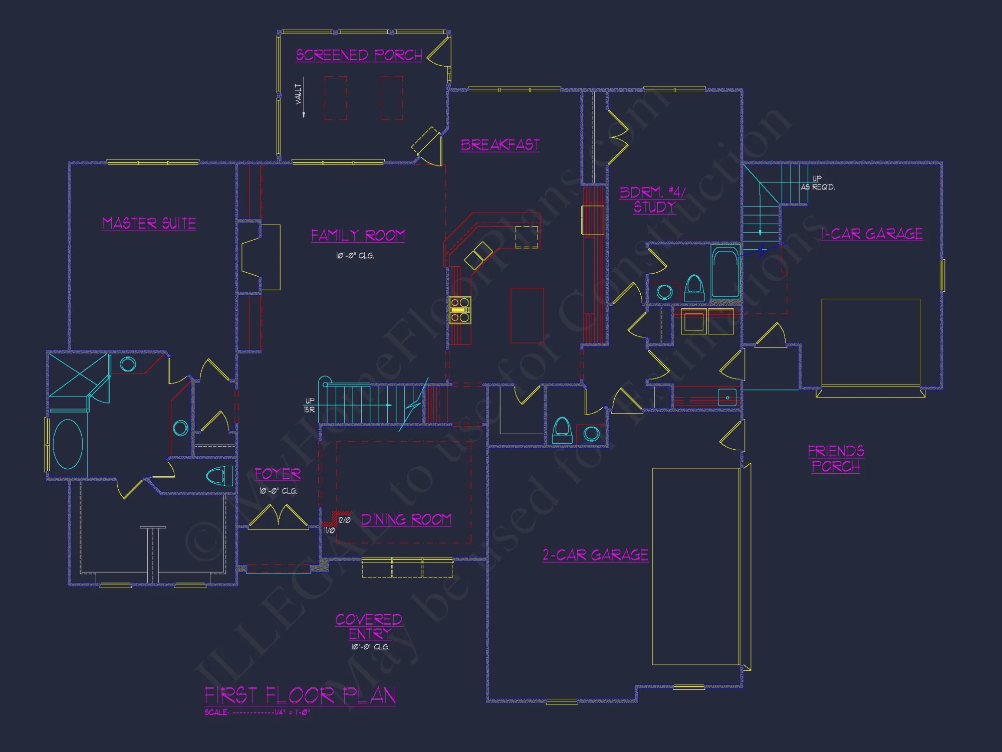 Craftsman house Plan with 2-Story Design and Spacious Blueprint