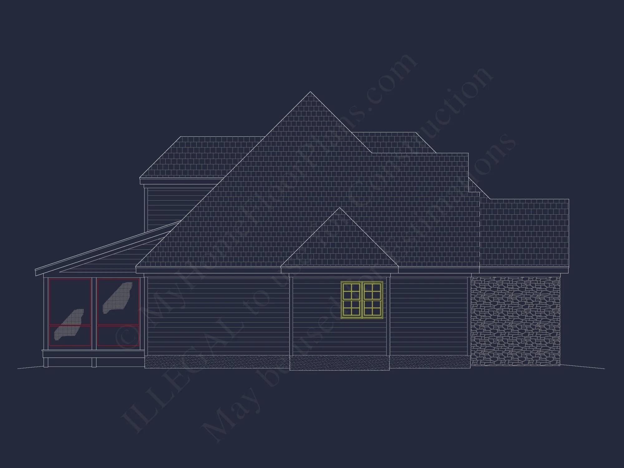 Craftsman house Plan with 2-Story Design and Spacious Blueprint