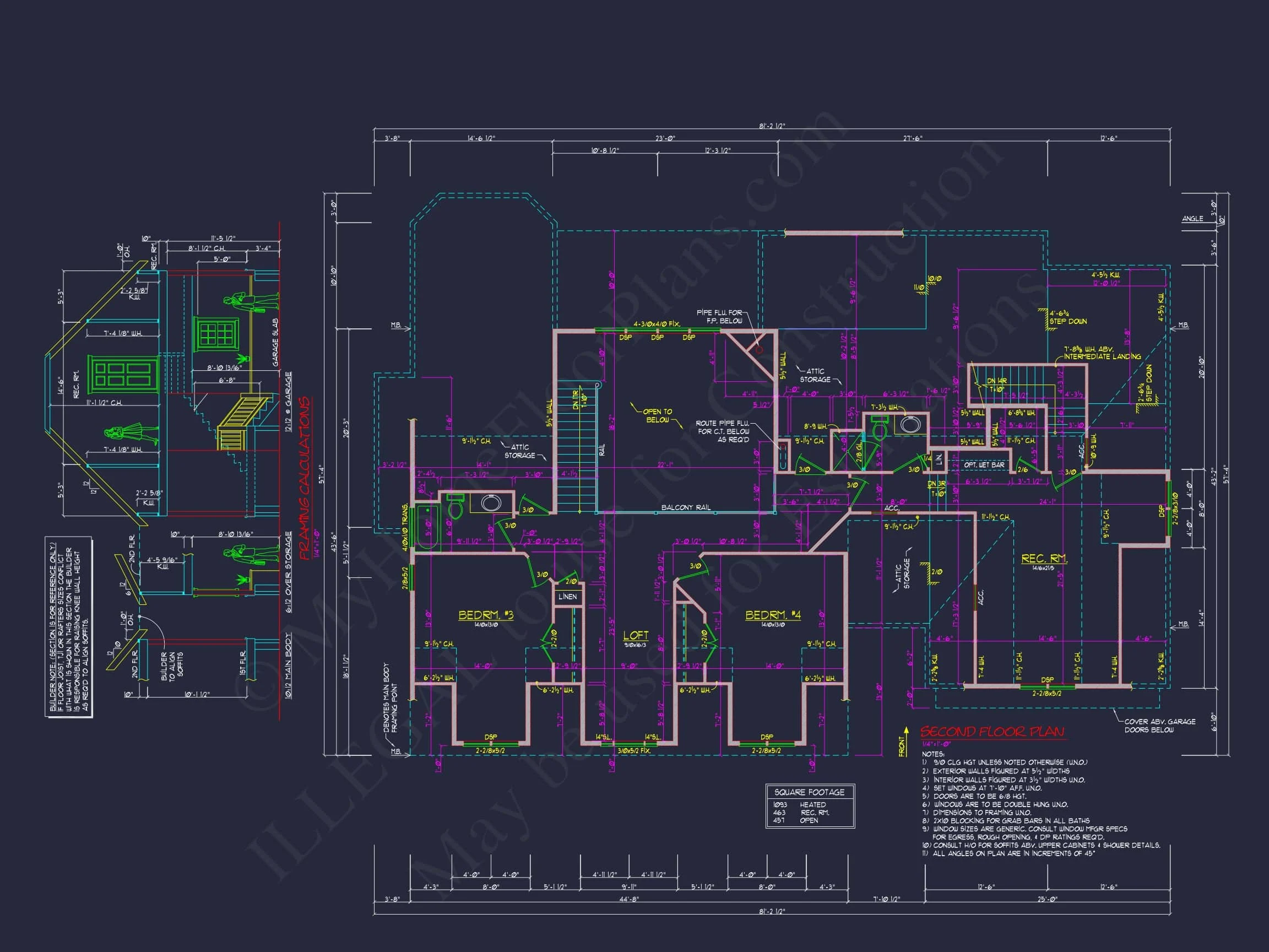 11-1875 HOUSE PLAN - Elegant House Floor Plan featuring Southern Architecture and CAD Designs 10 Elegant house Floor Plan featuring Southern Architecture and CAD Designs