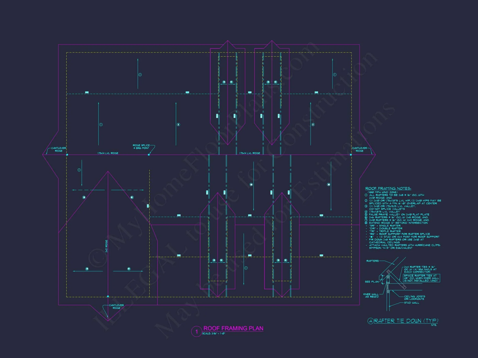 Efficient Garage house Plan with Living Space, Blueprint & CAD Design