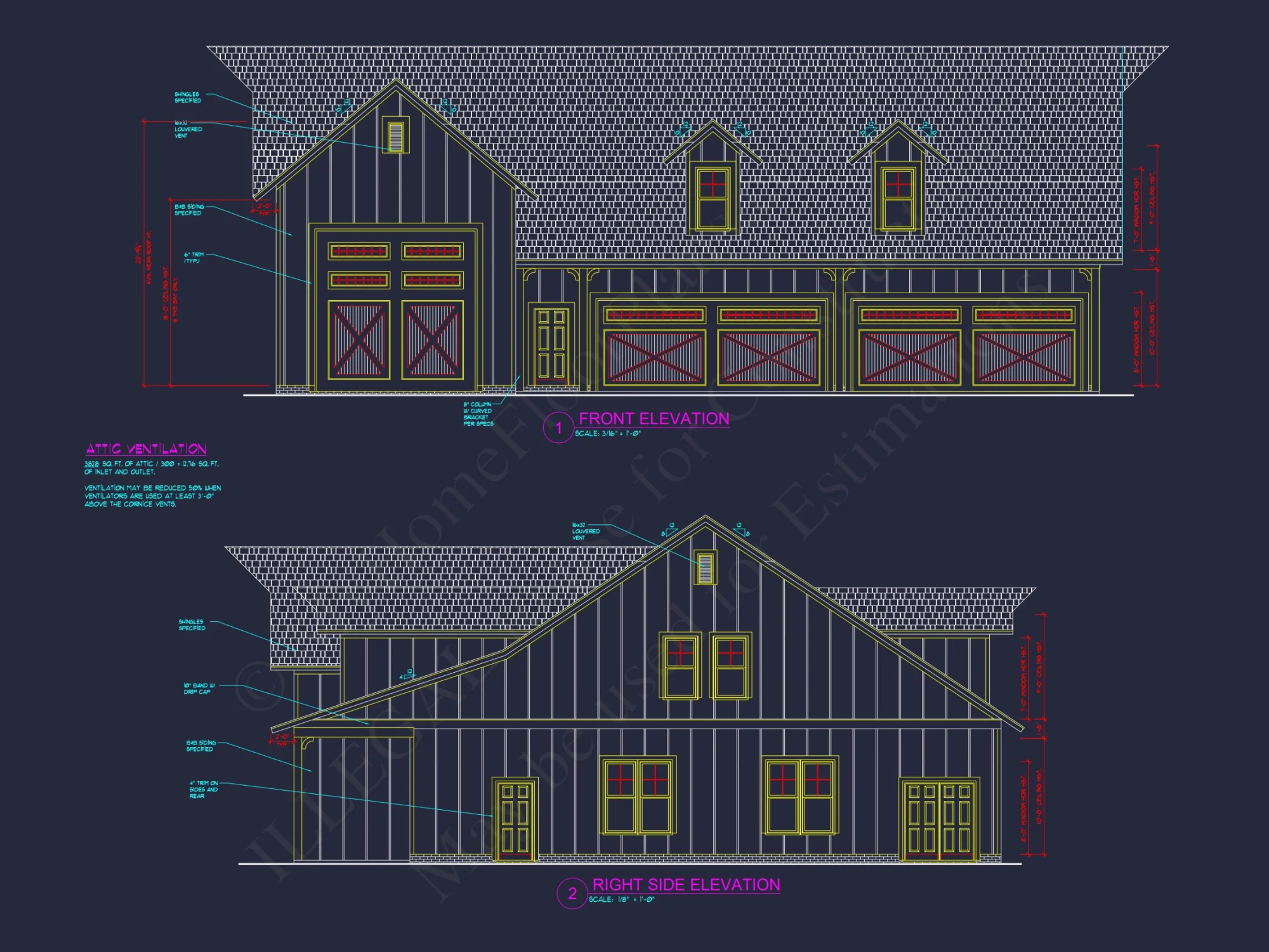 Efficient Garage house Plan with Living Space, Blueprint & CAD Design