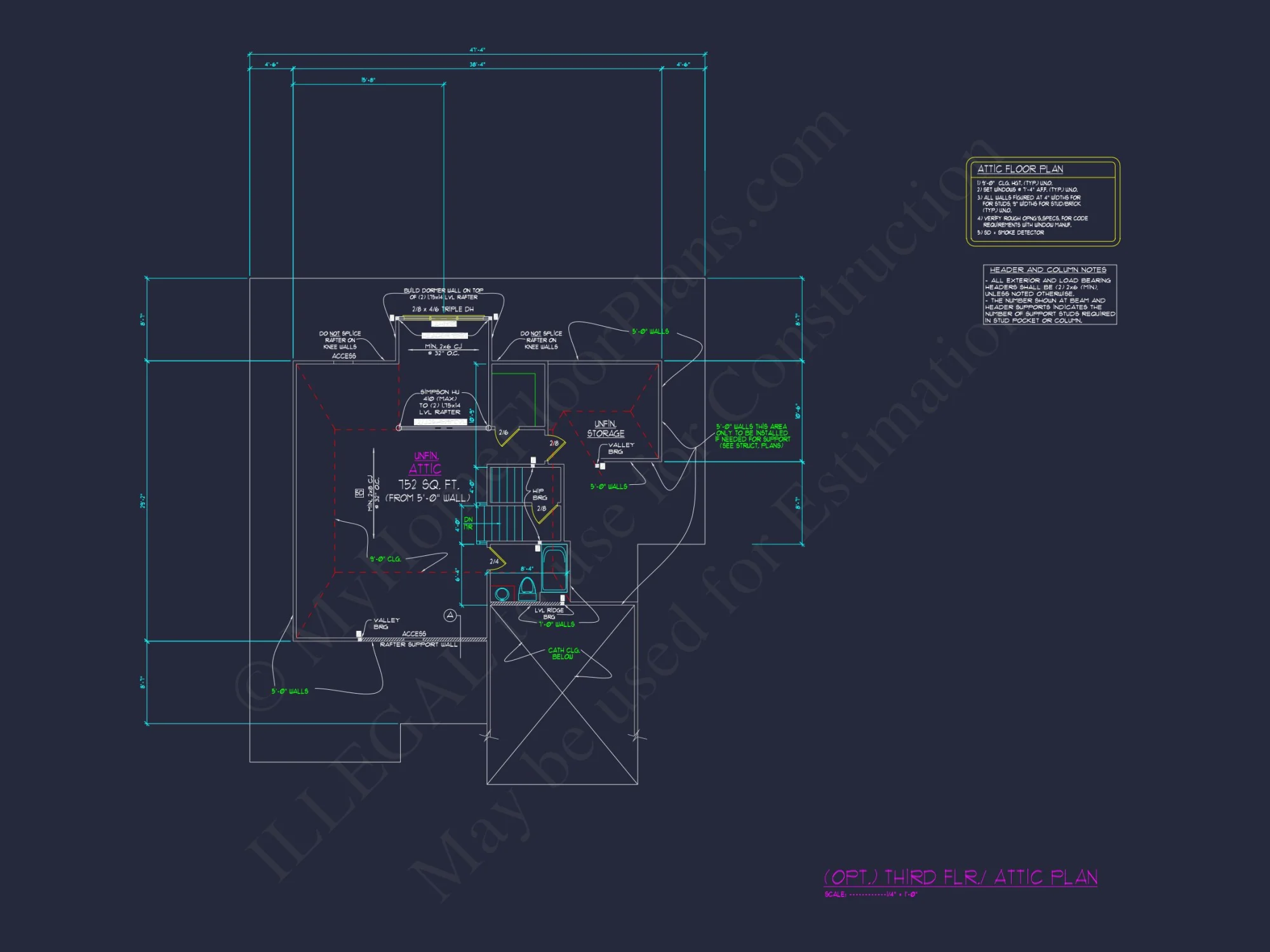 Traditional Craftsman house Plan with 5 Bedrooms and CAD Designs