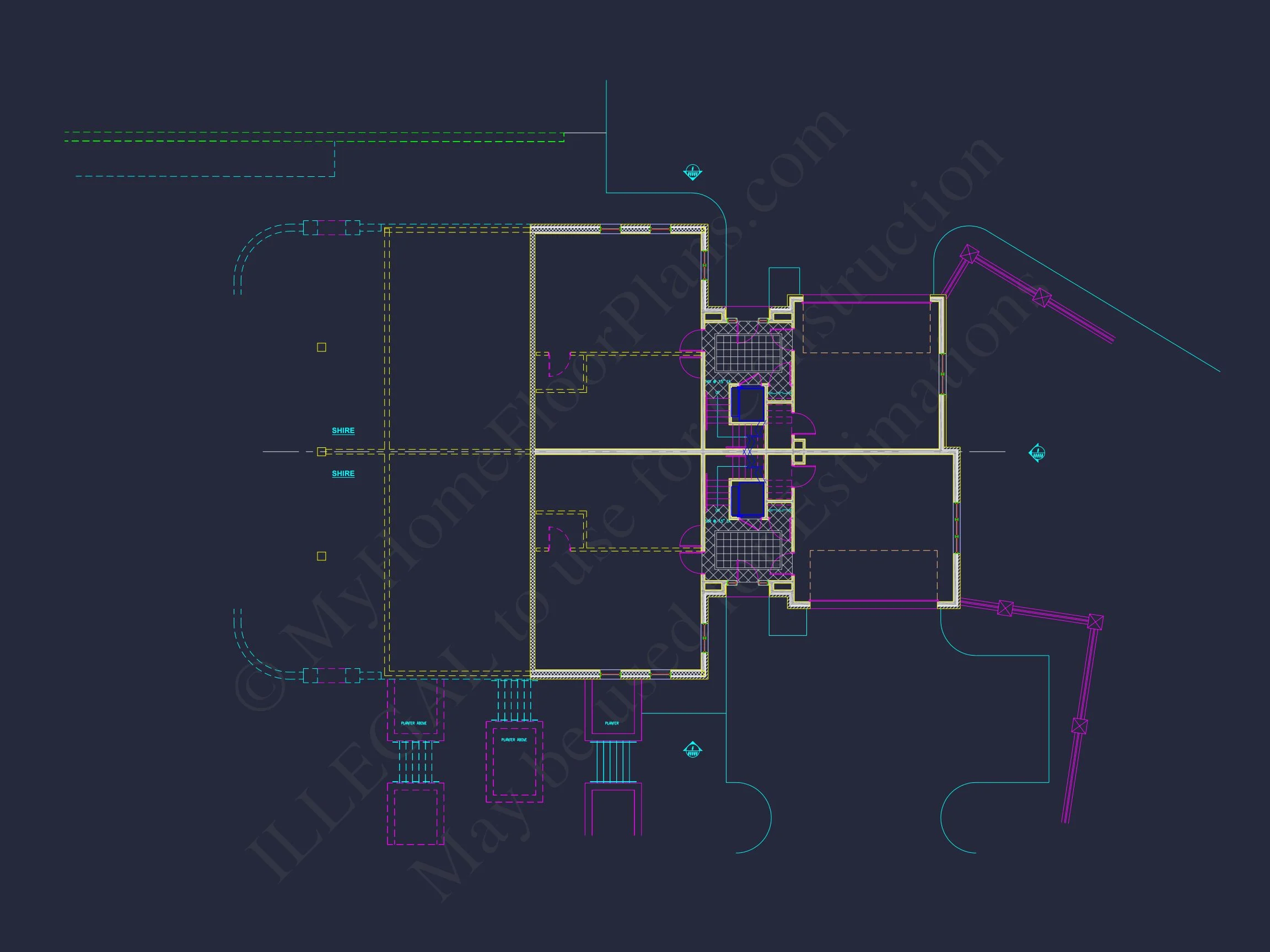 10-1929 DUPLEX PLAN - Luxury Duplex House Plan with Vaulted Ceilings and Open Design 11 Luxury Duplex house Plan with Vaulted Ceilings and Open Design