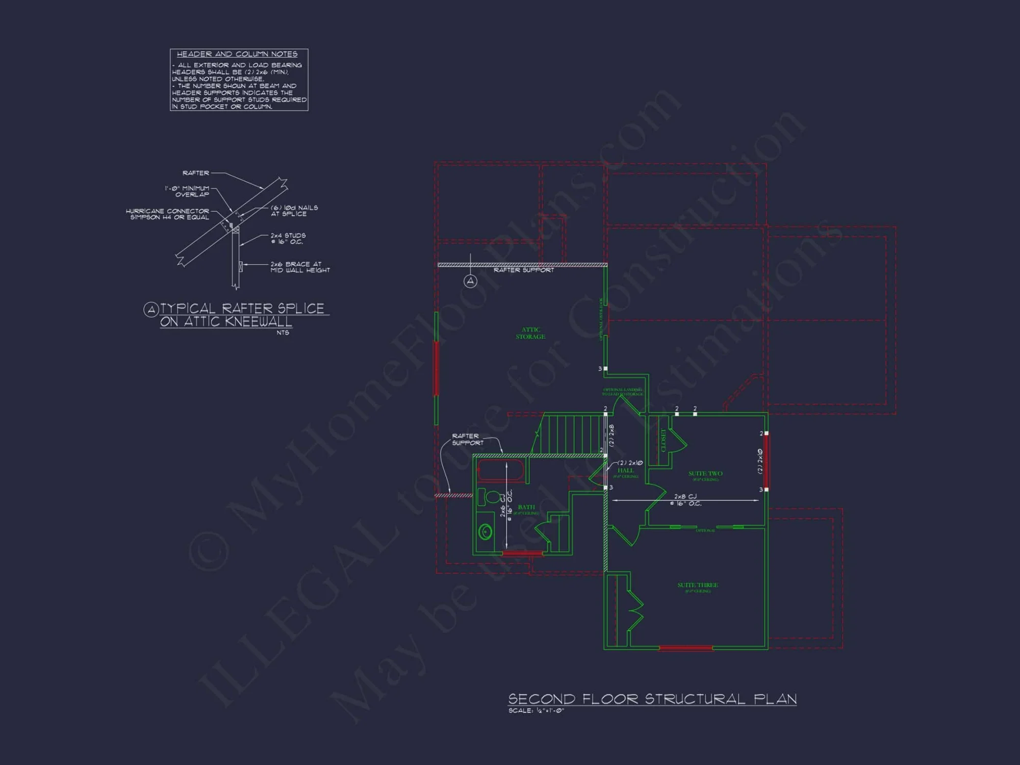 Modern Craftsman house Plan: CAD Blueprint with Floor Designs