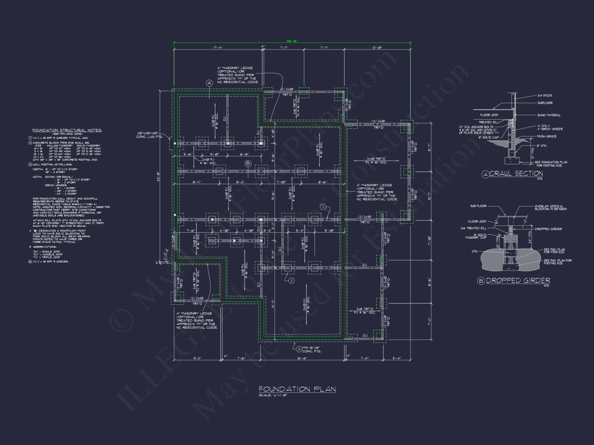 Modern Craftsman house Plan: CAD Blueprint with Floor Designs