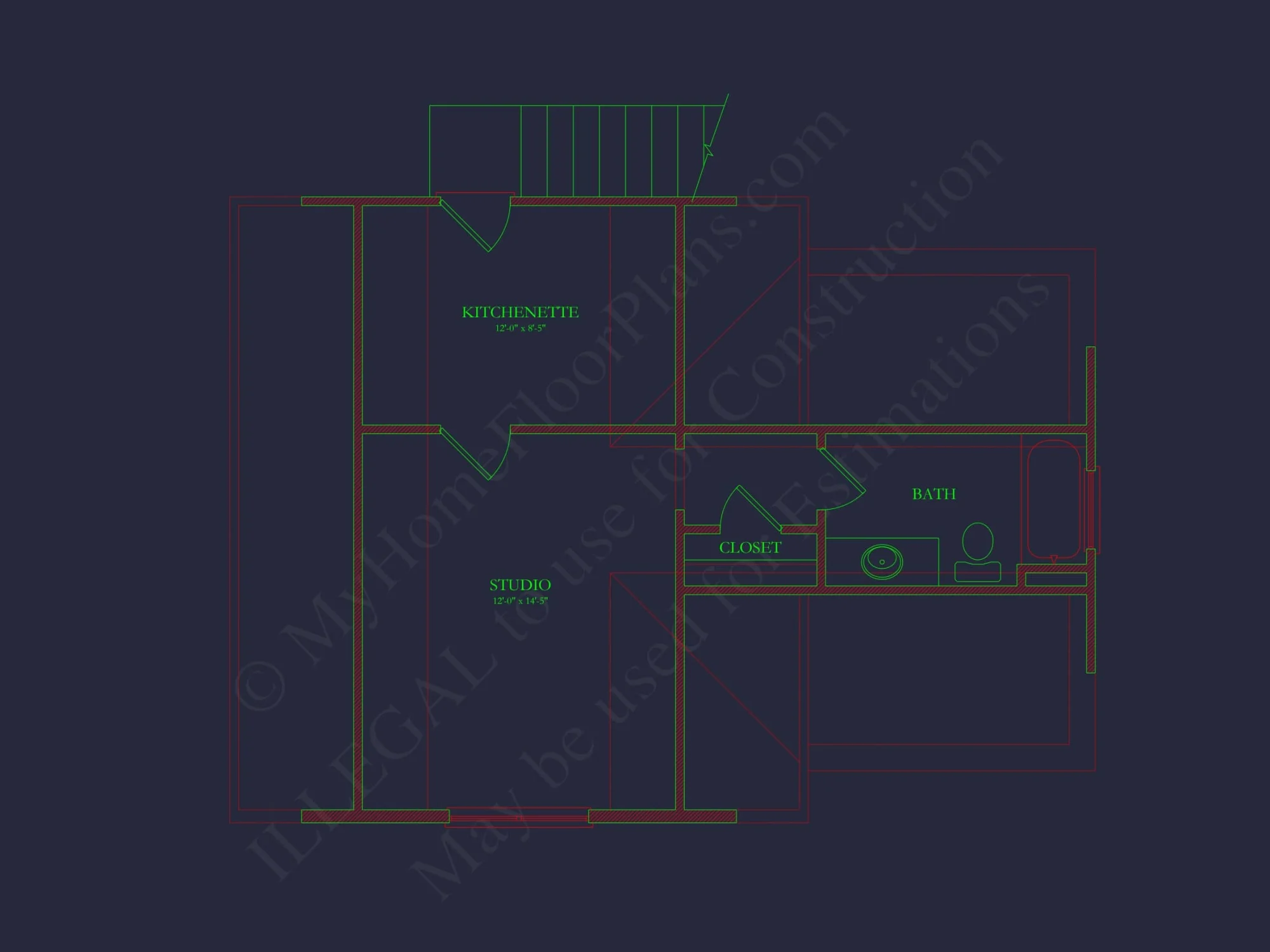 Modern Craftsman house Plan: CAD Blueprint with Floor Designs