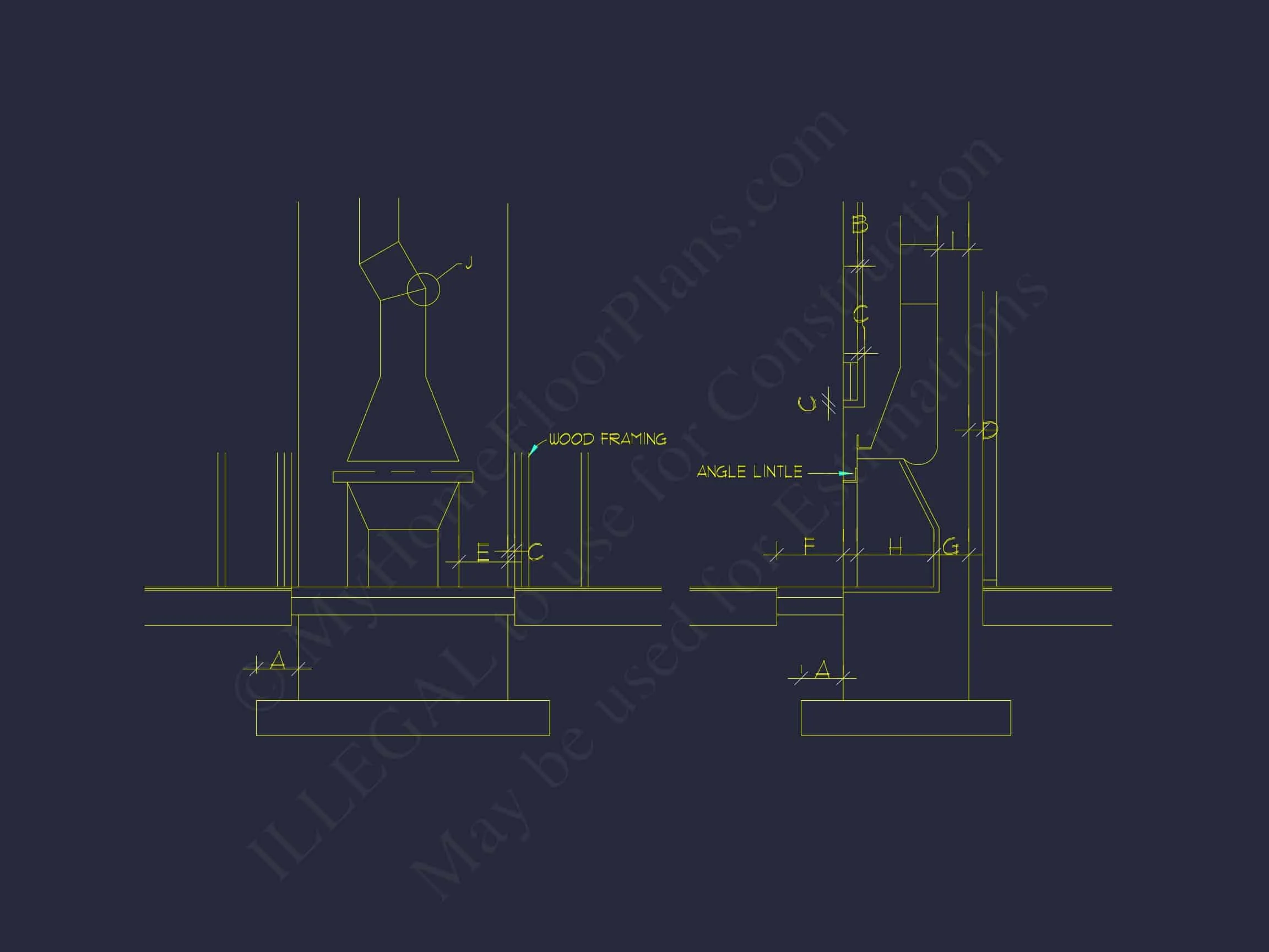 9-1075 POOLHOUSE - Cabin Pool House Plan - 743 Sq Ft - 1 Bed, 1 Bath - CAD, Floor Plans, & Blueprints 6 Cabin Pool House Plan - 743 Sq Ft - 1 Bed, 1 Bath - CAD, Floor Plans, & Blueprints
