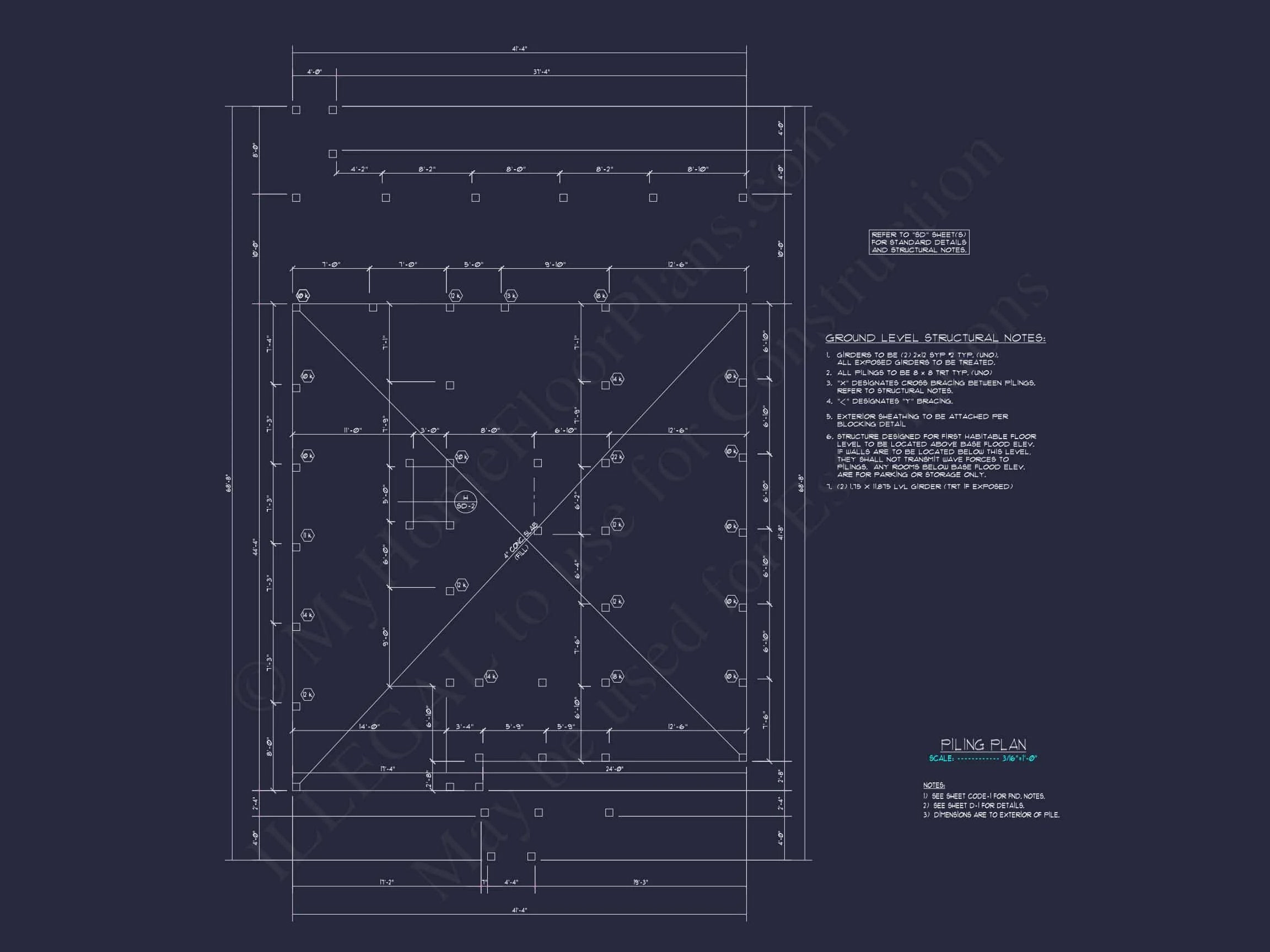 9-1056 HOUSE PLAN - 7-Bed, 5-Bath, 5,693 SF Coastal Beach House Plan 40 Coastal house Floor Plan with 7+ Bedrooms and CAD Designs