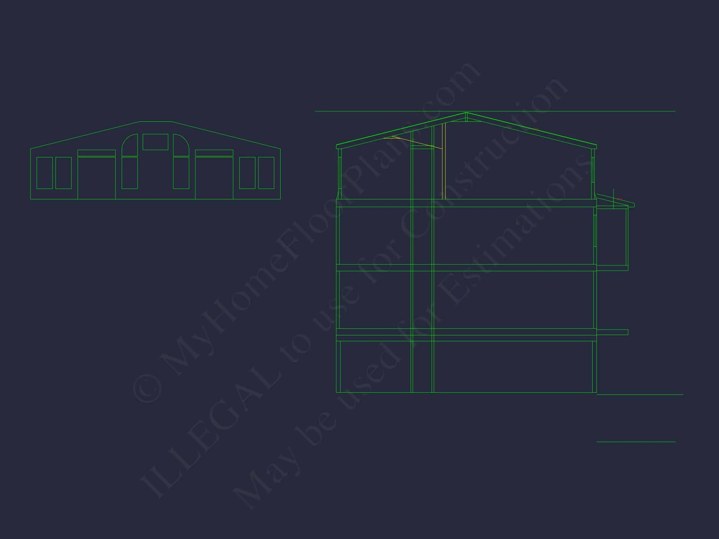 9-1056 HOUSE PLAN - 7-Bed, 5-Bath, 5,693 SF Coastal Beach House Plan 32 Coastal house Floor Plan with 7+ Bedrooms and CAD Designs