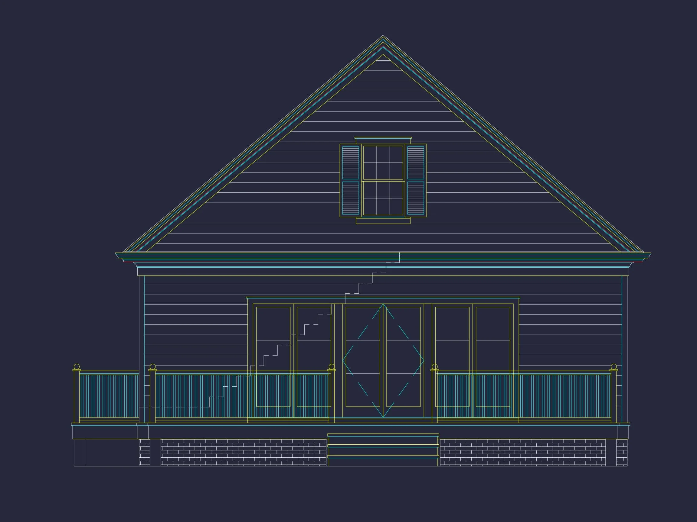 8-2011 HOUSE PLAN - 2-Bed, 1-Bath, 1020 SF Traditional Home Plan 5 Cozy Cabin house Plan - 1020 Sq. Ft. Floor Plan with CAD & Blueprint Designs