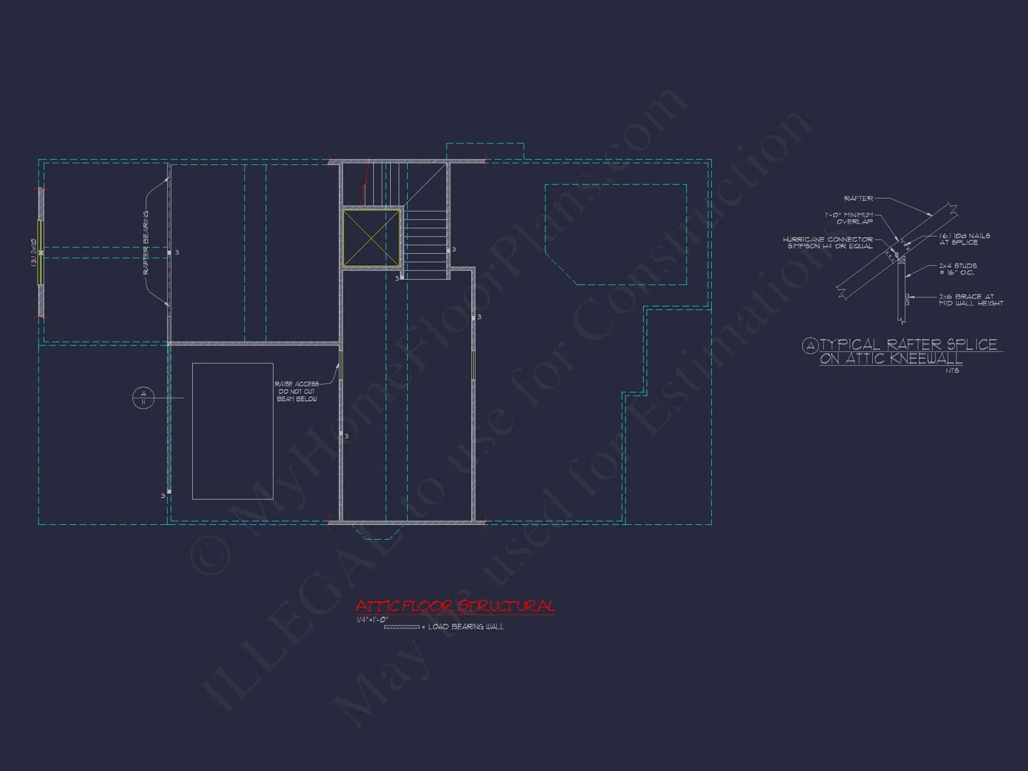 Beach Coastal house Plan with 3 Floors & 4 Bedrooms