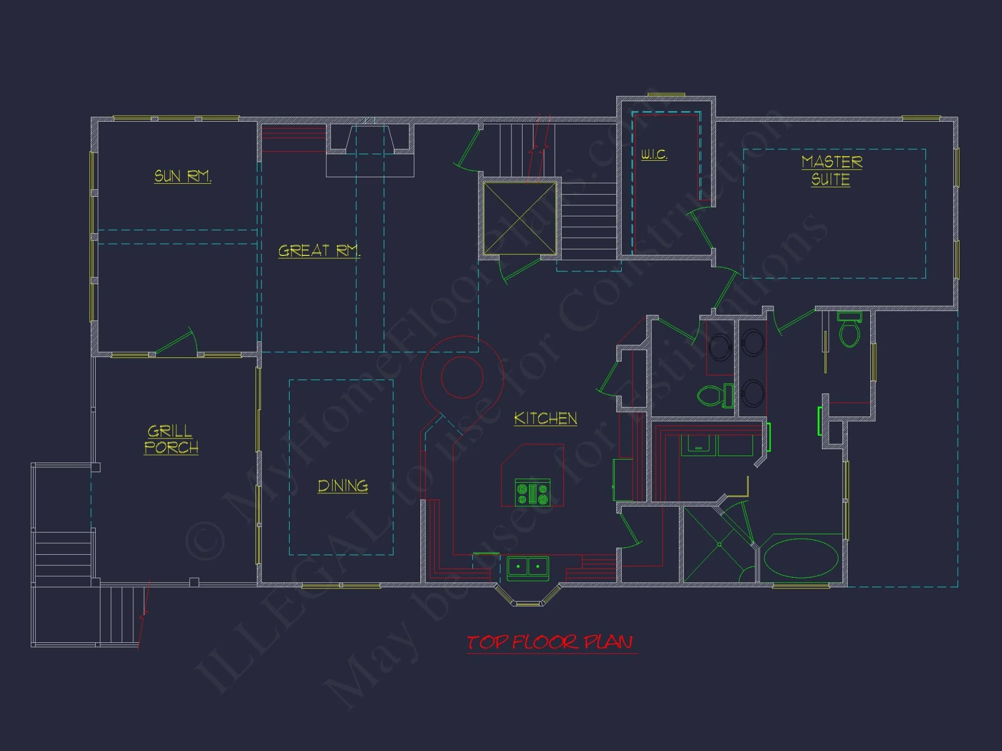 Beach Coastal house Plan with 3 Floors & 4 Bedrooms