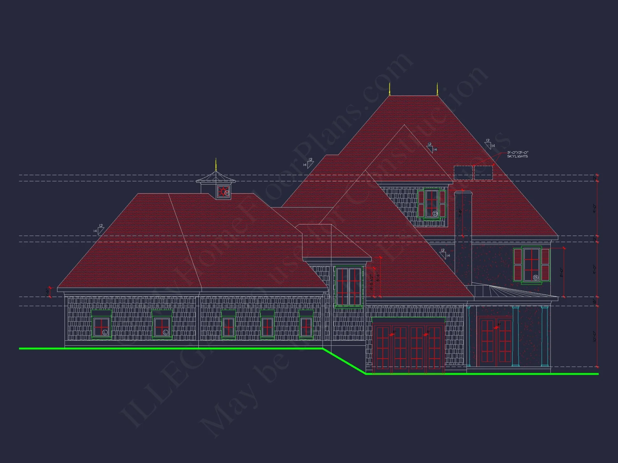 Luxury French Provincial house Plan with 5 Bedrooms and Open Layout