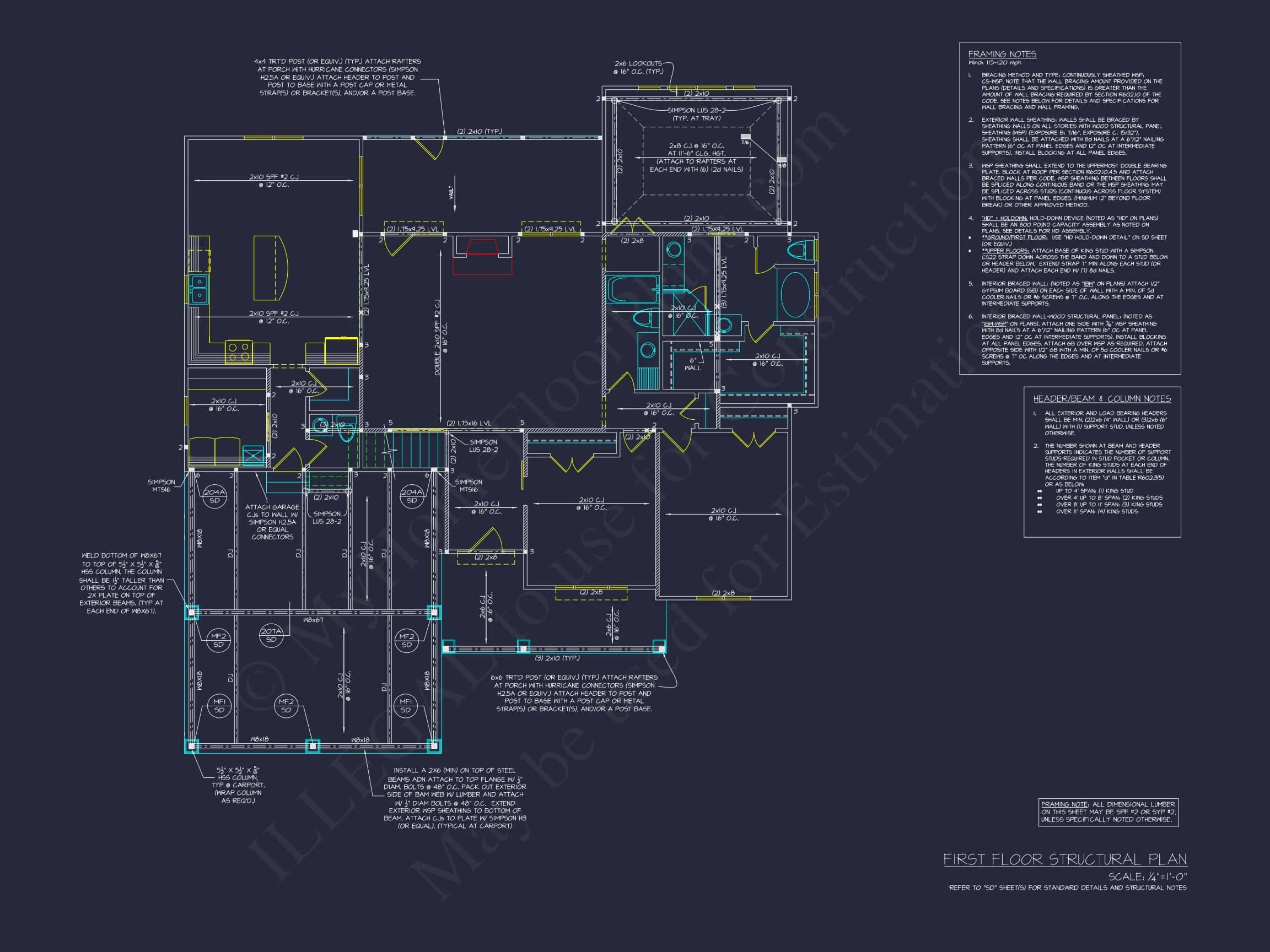 20-1893 HOUSE PLAN - Modern Craftsman House Plan with CAD Blueprints and Design 8 Modern Craftsman house Plan with CAD Blueprints and Design