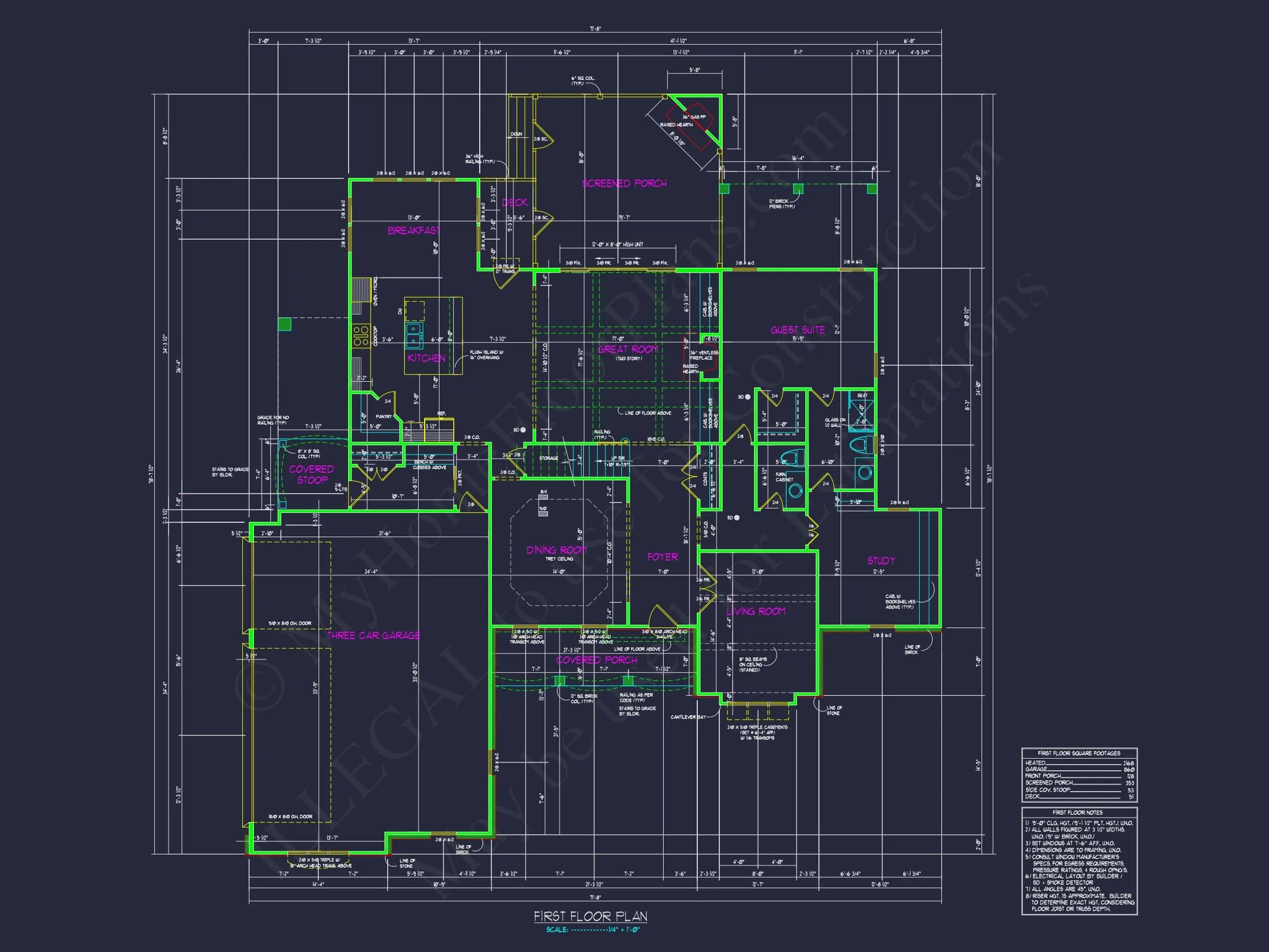 20-1776 HOUSE PLAN - Custom House Plan with 2 Story CAD Designs & Floor Blueprint 6 Custom house Plan with 2 Story CAD Designs & Floor Blueprint
