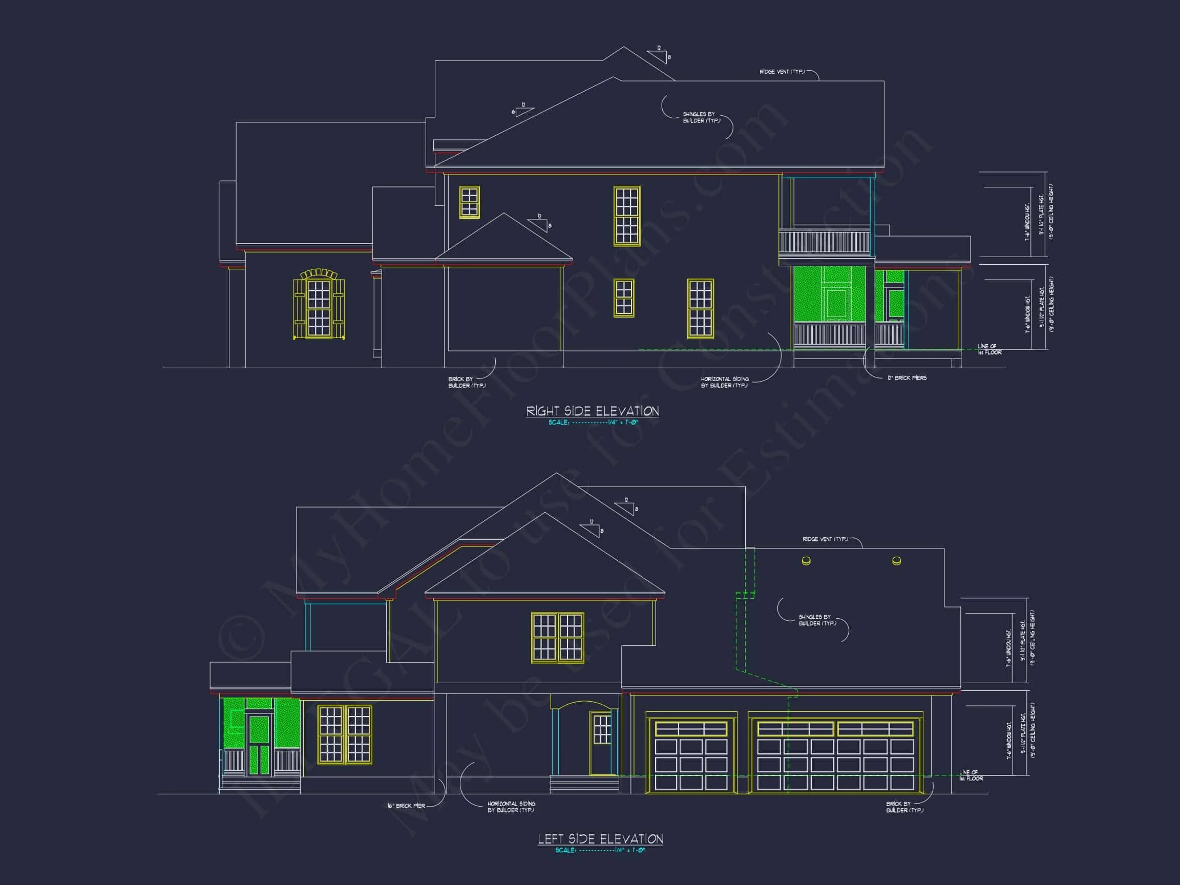 20-1776 HOUSE PLAN - Custom House Plan with 2 Story CAD Designs & Floor Blueprint 3 Custom house Plan with 2 Story CAD Designs & Floor Blueprint