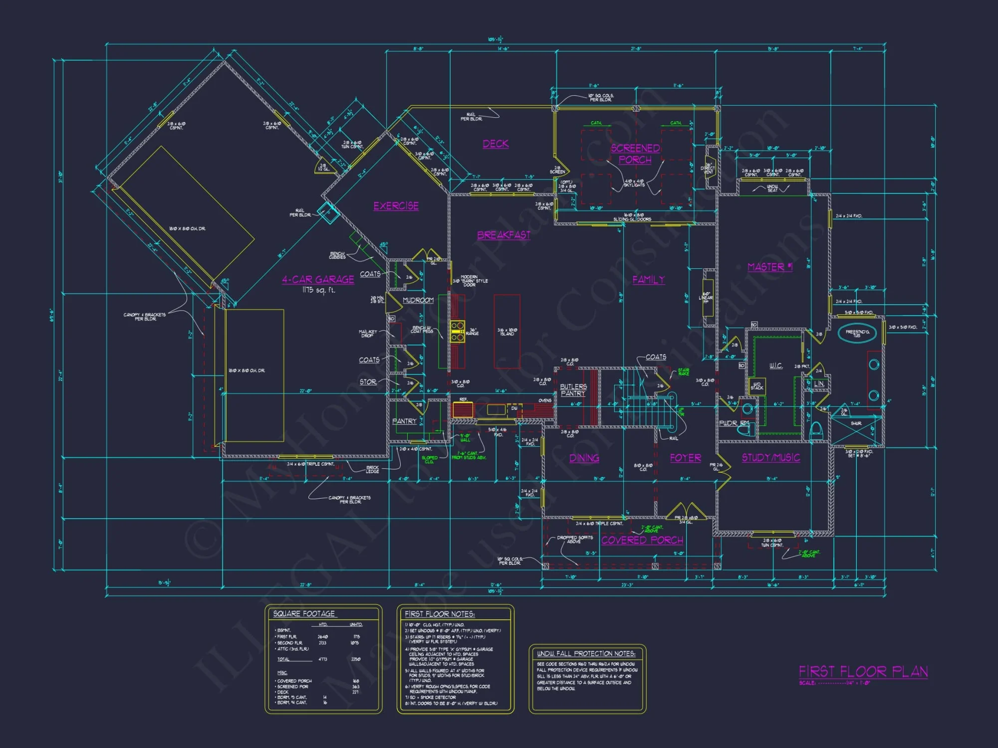 Spacious house Plan: Modern Architectural Floor Plan Designs